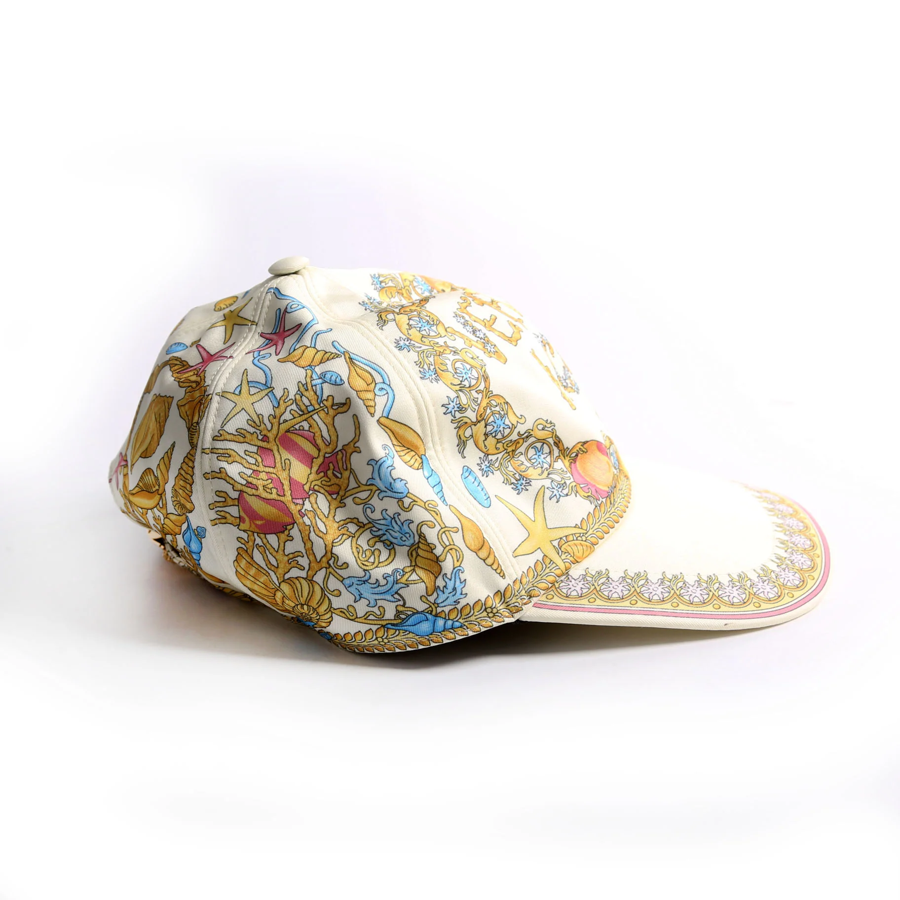 Underwater Barocco Logo Cap Hat Size 57 Cream/Multicolor - Image 4
