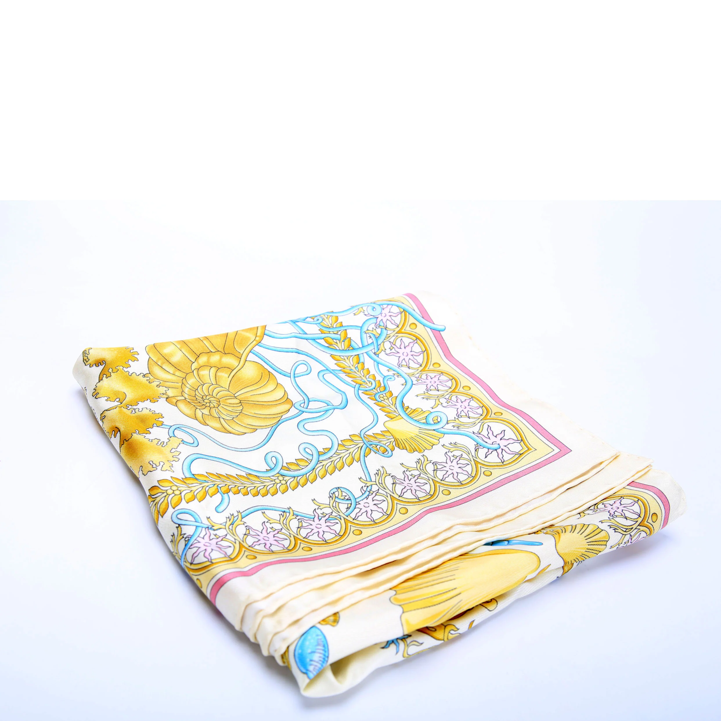 Underwater Silk Scarf Yellow/Multicolor - Image 3