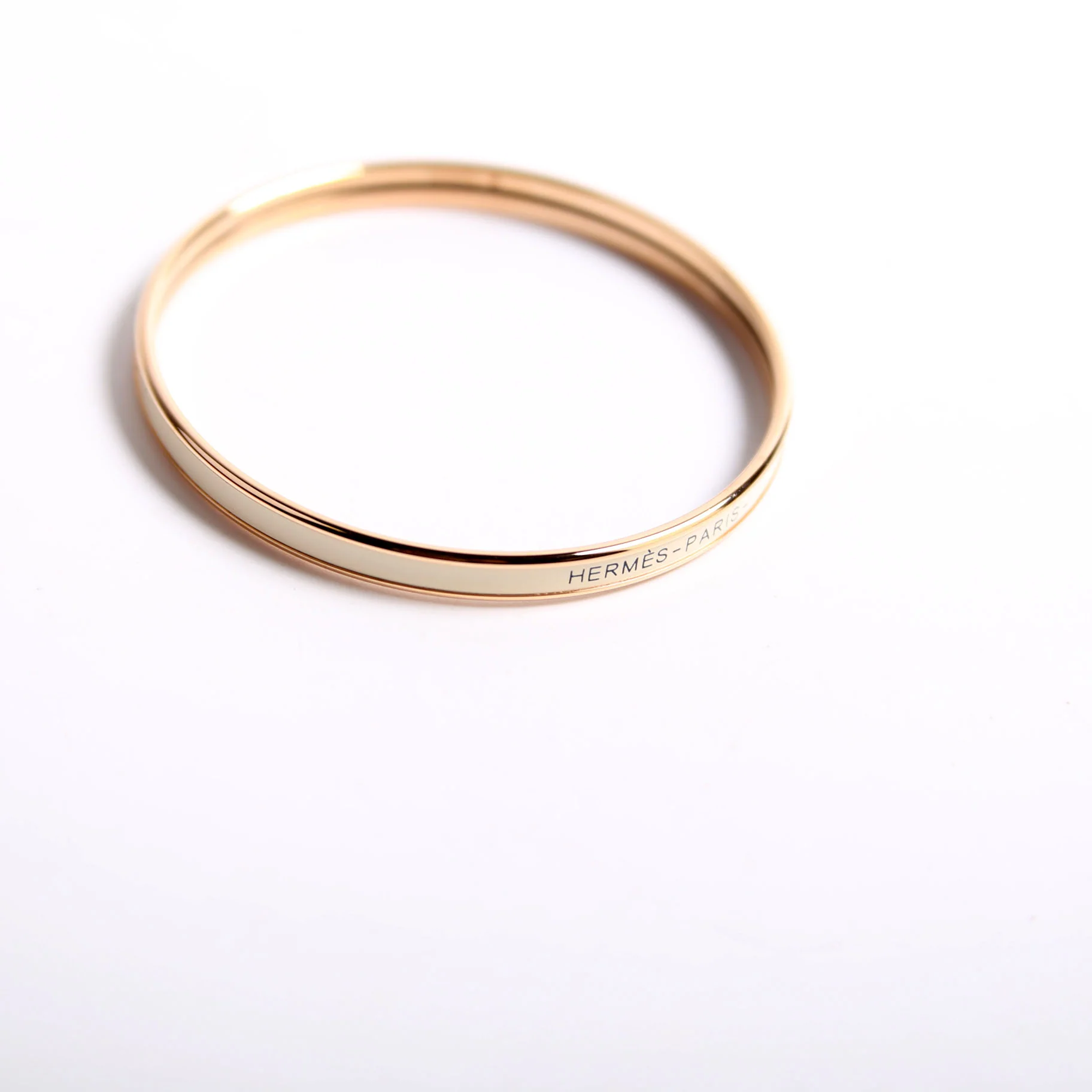 Uni Bangle Narrow Cream/Gold - Image 3