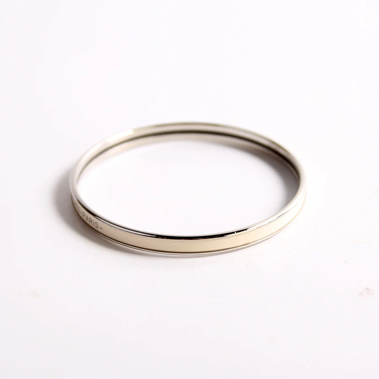 Uni Bangle Narrow Cream/Silver - Image 2
