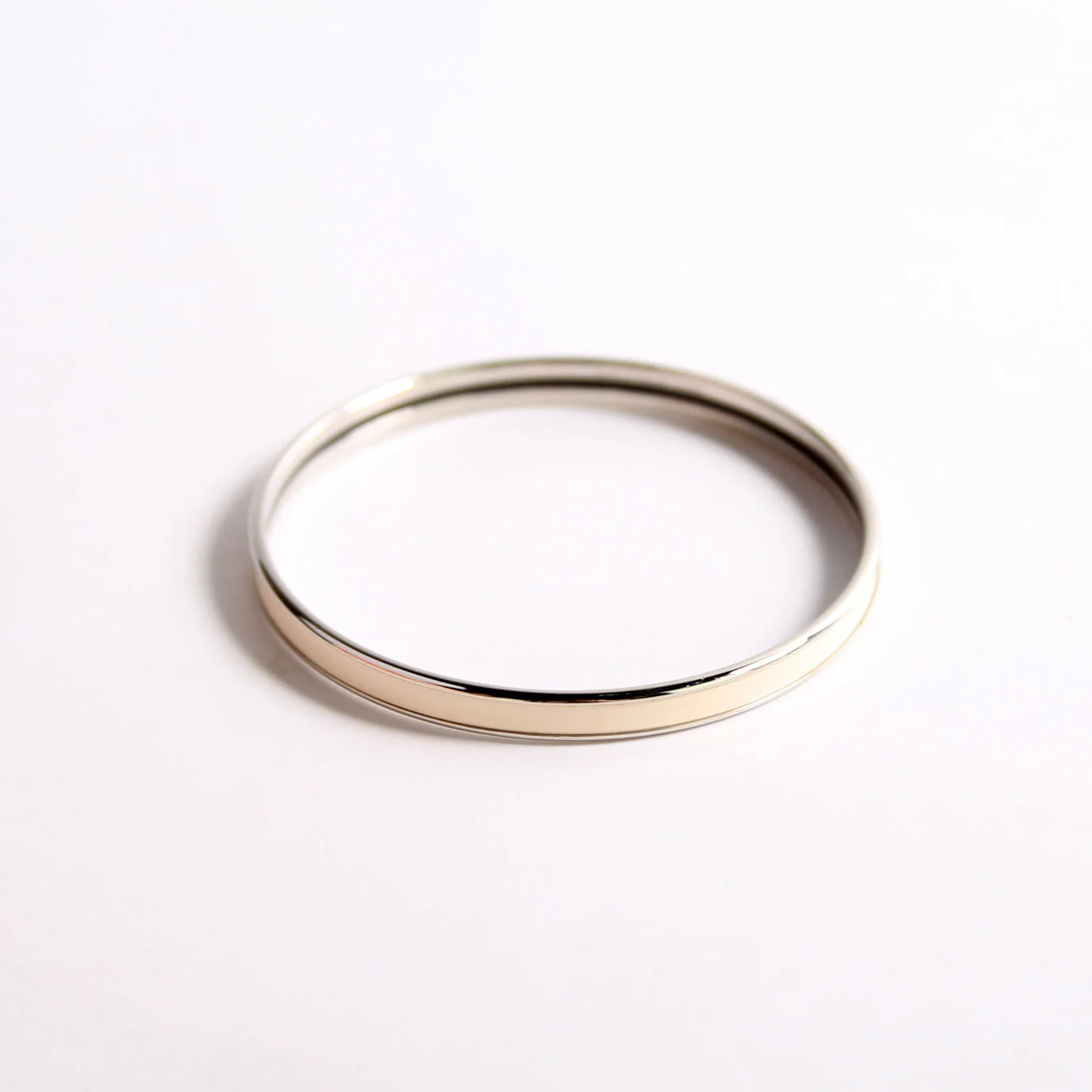Uni Bangle Narrow Cream/Silver - Image 3