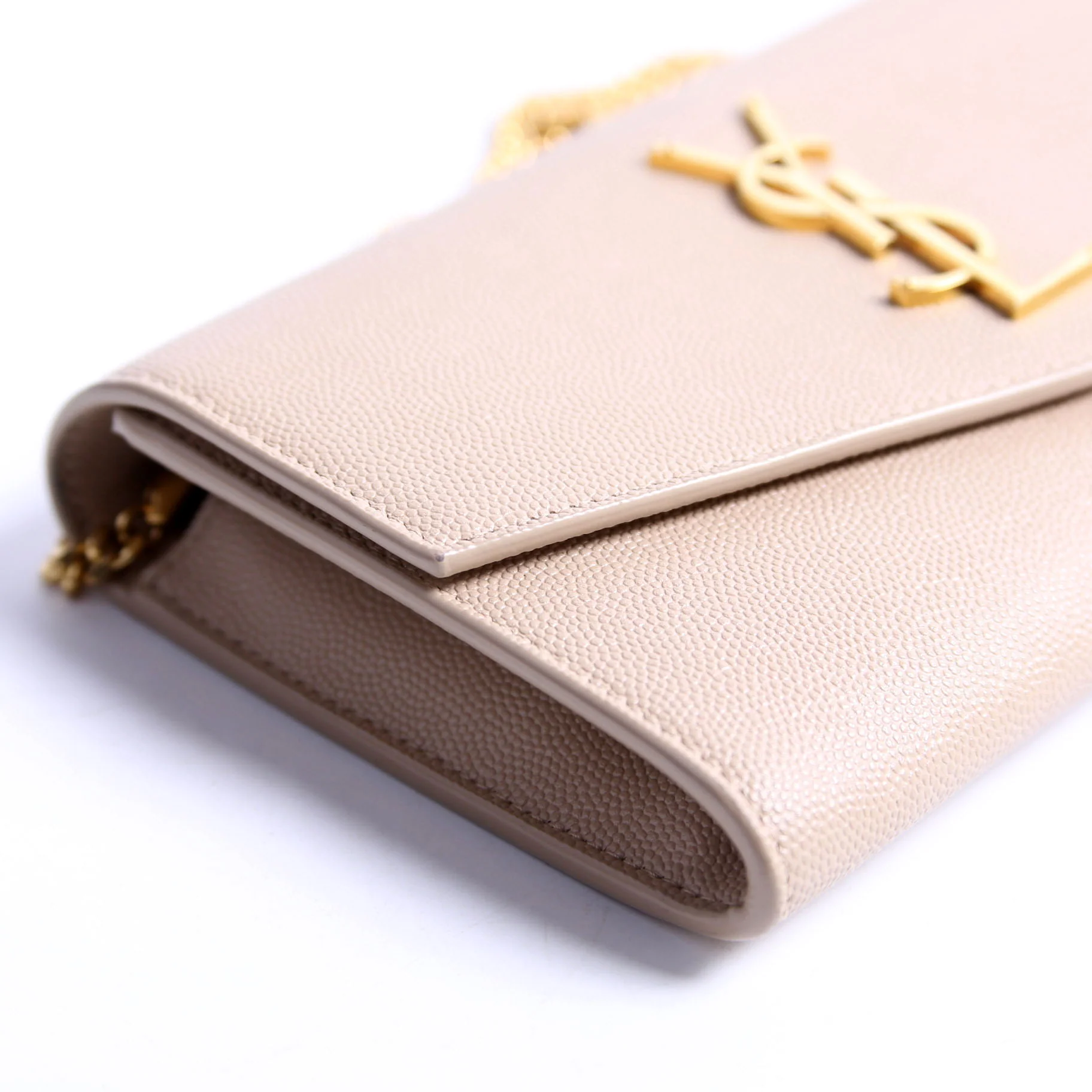 Uptown Chain Wallet Grain De Poudre 607788 Beige - Image 4