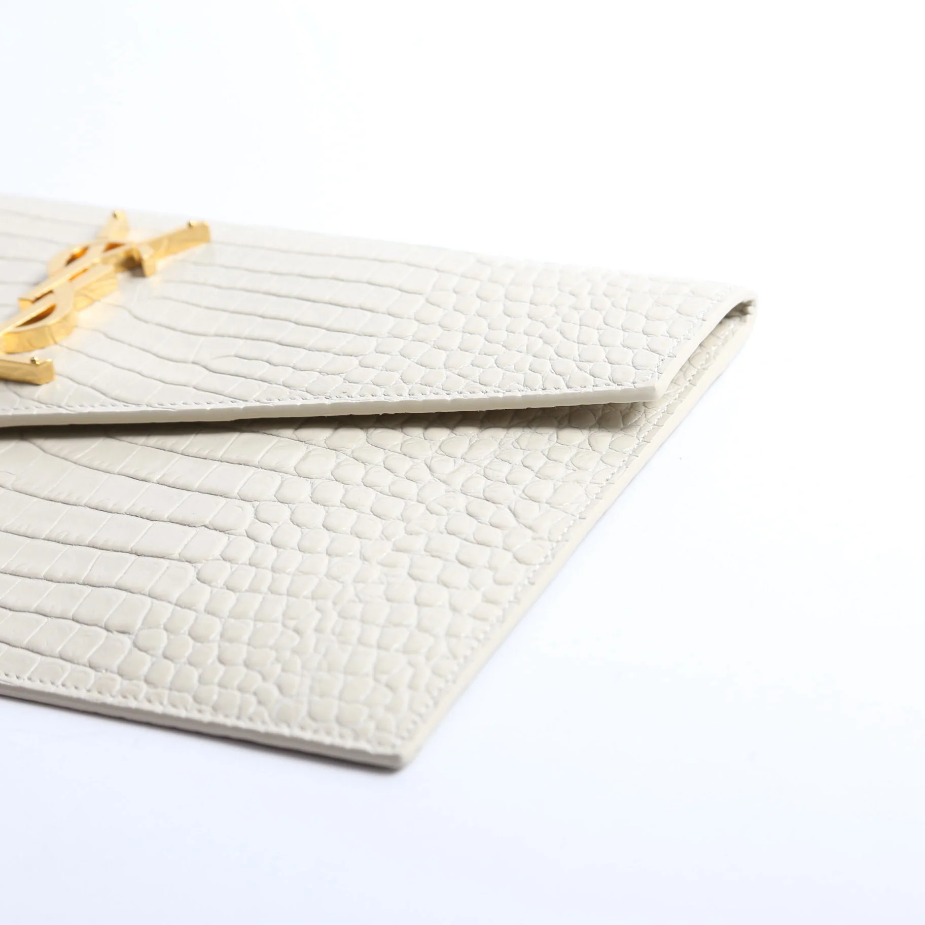 Uptown Pouch Croc Embossed 565739 Cream - Image 5