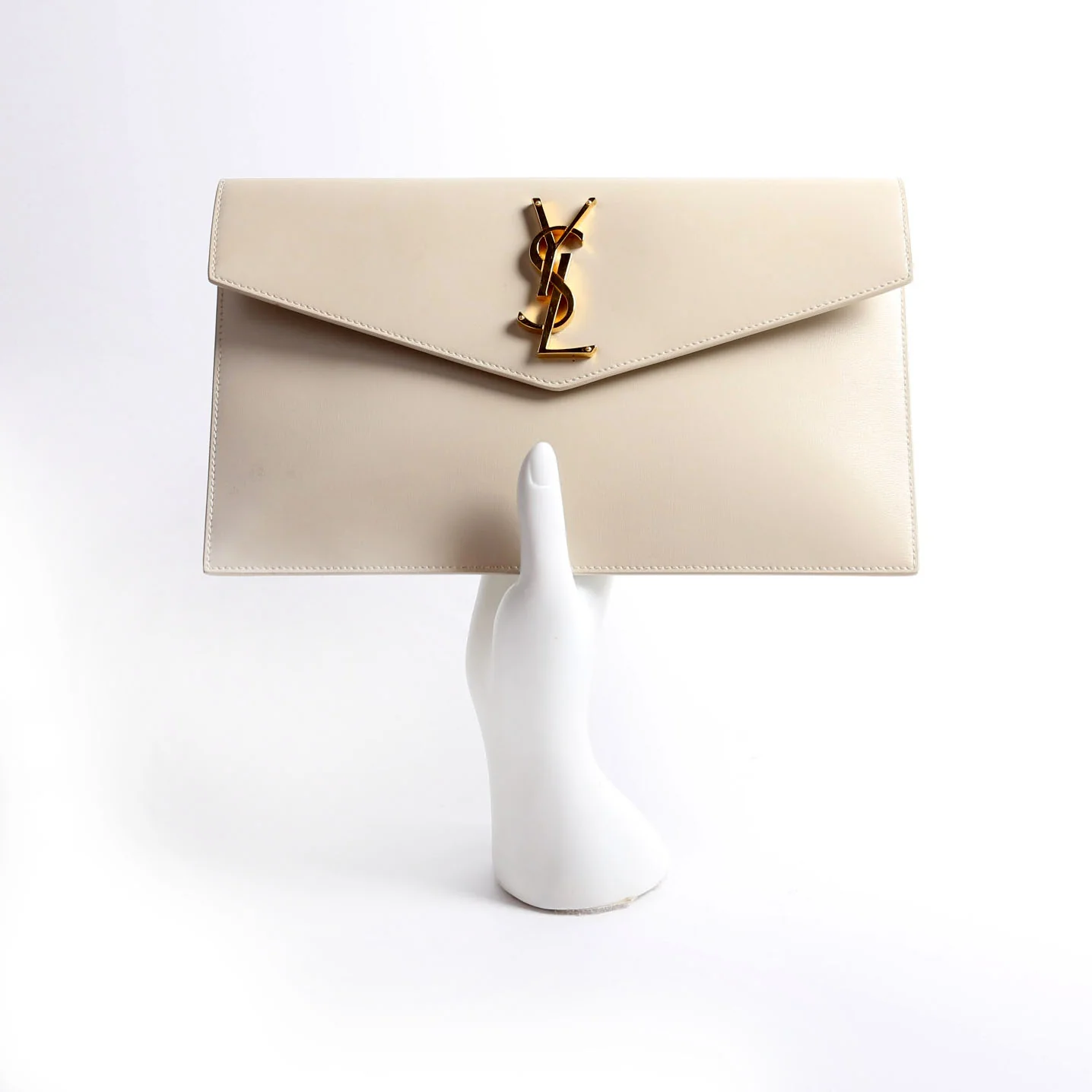 Uptown Pouch Smooth Leather 565739 Cream - Image 8