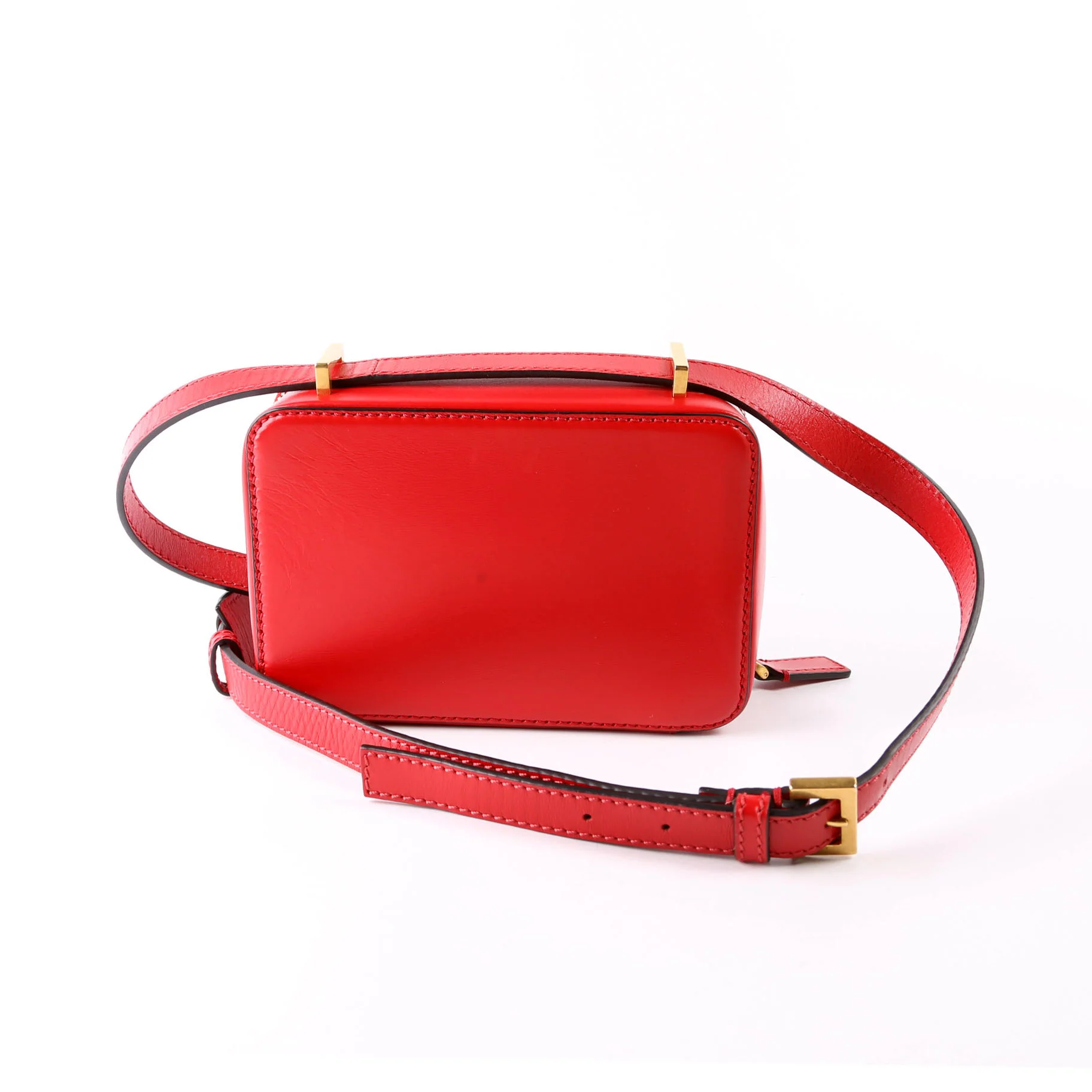 V Sling Crossbody Calfskin Red - Image 2