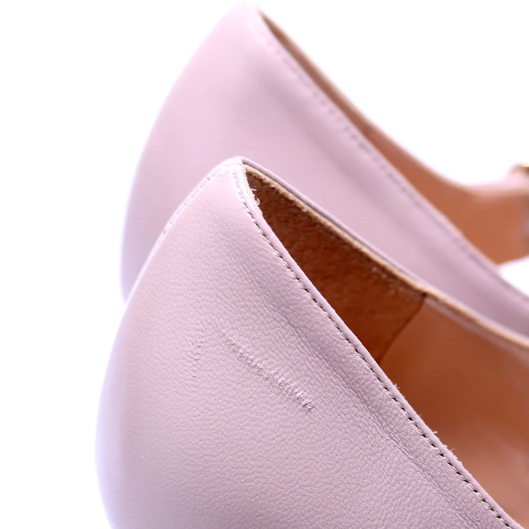 Valentino Mary Jane Patent Pumps Size 38 Taupe - Image 6