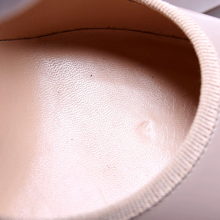 Valentino Mary Jane Patent Pumps Size 38 Taupe - Image 7