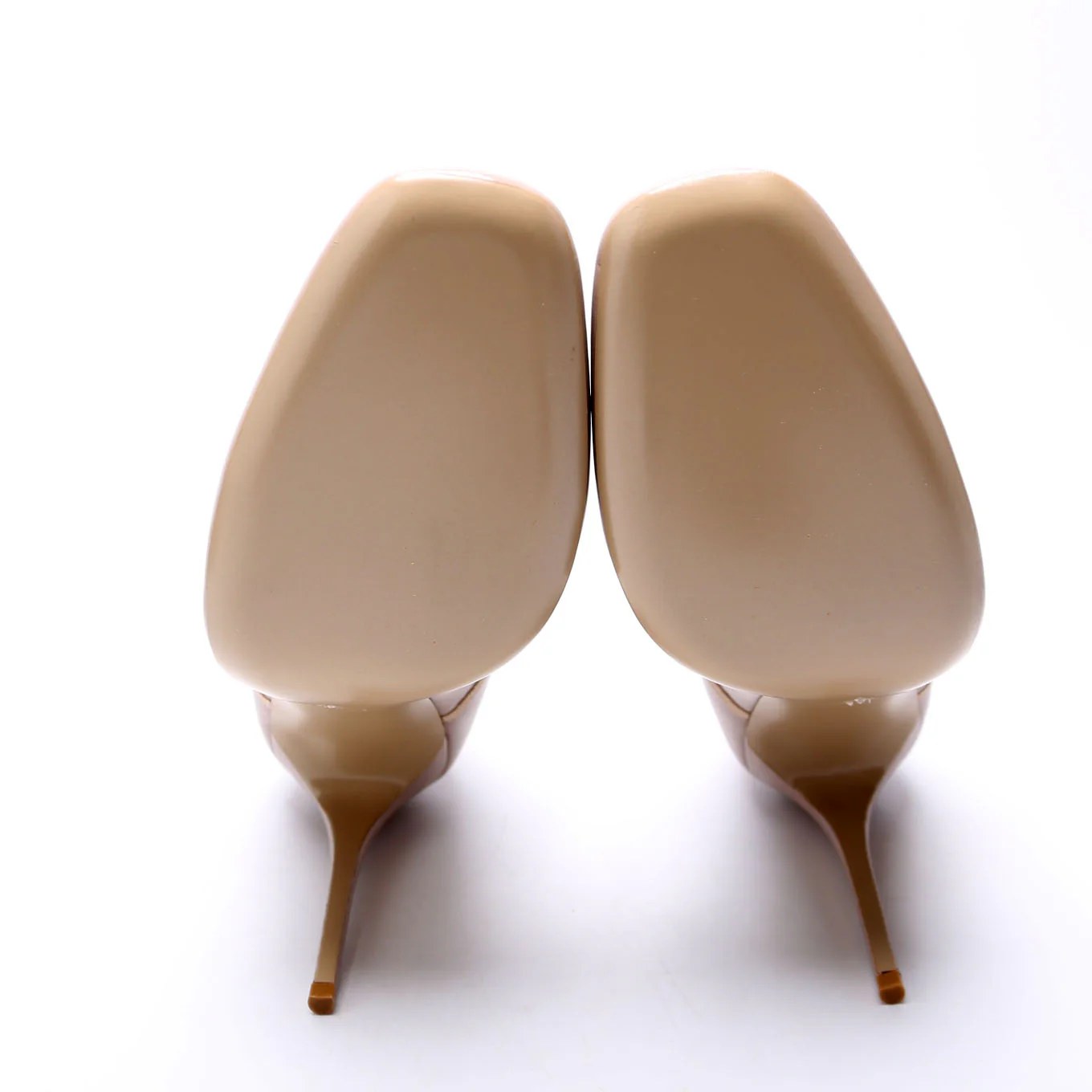 Valentino Mary Jane Patent Pumps Size 38 Taupe - Image 8