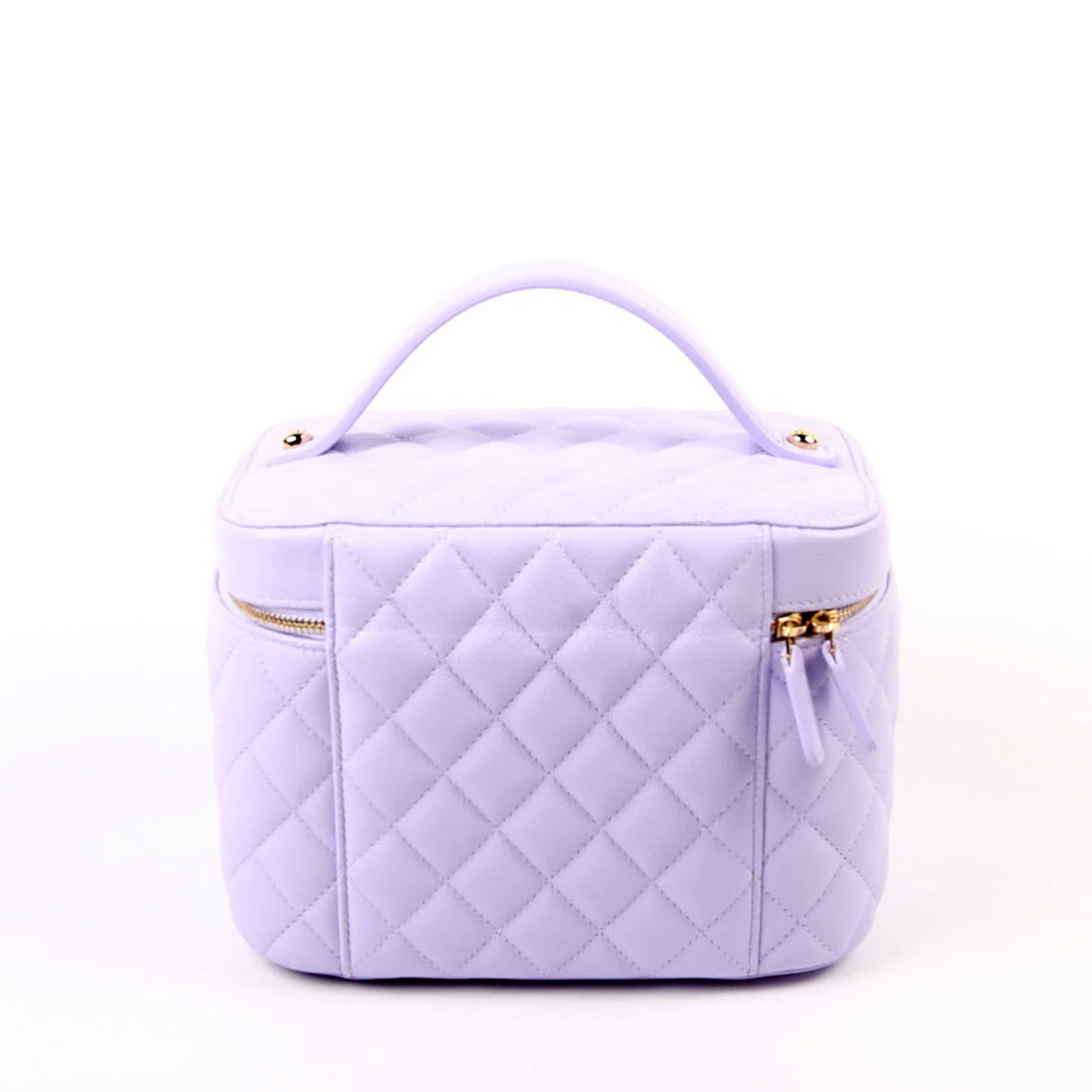 Vanity Pouch Large Quilted Caviar RFID Purple - Image 2