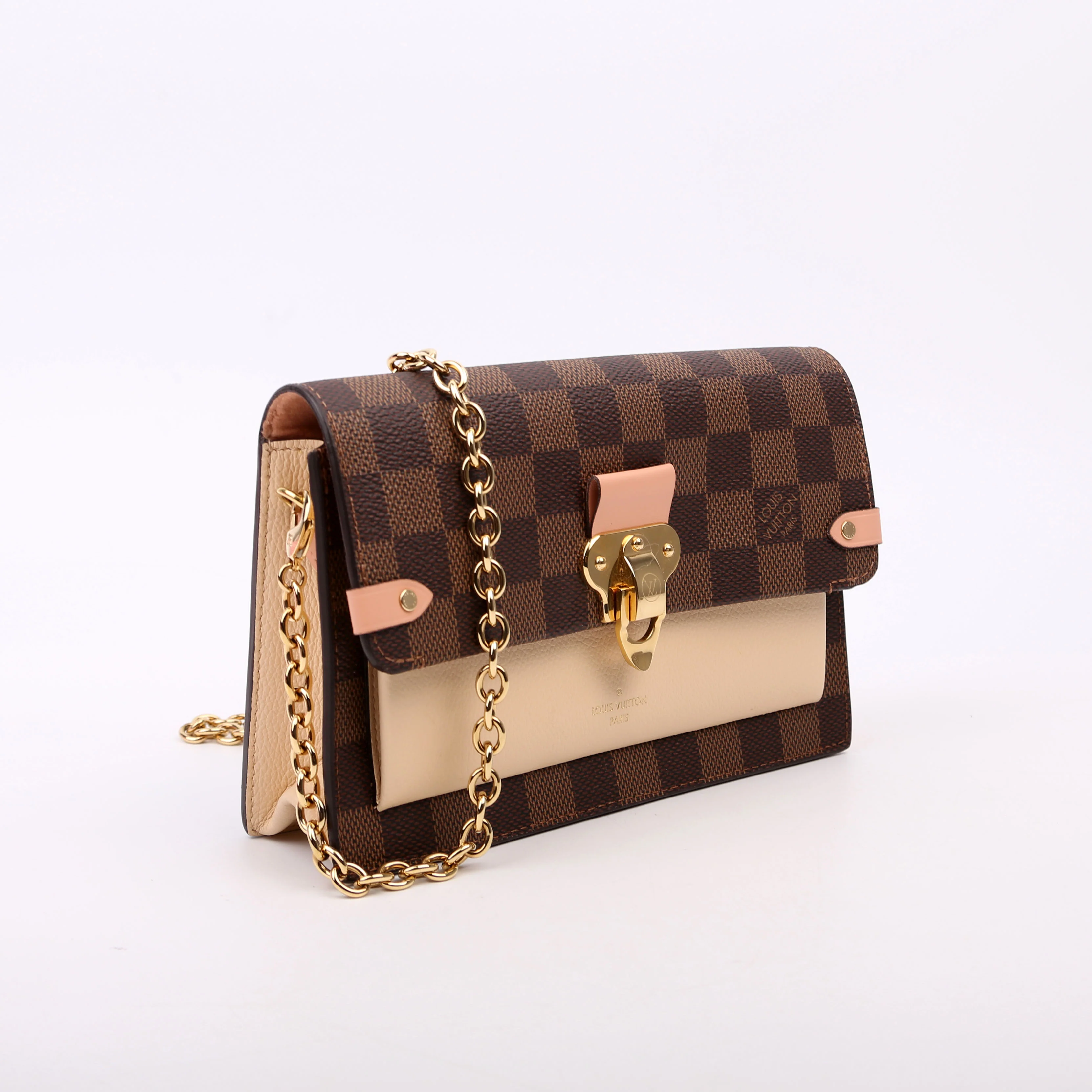 Vavin Chain Wallet Damier Ebene Cream - Image 2