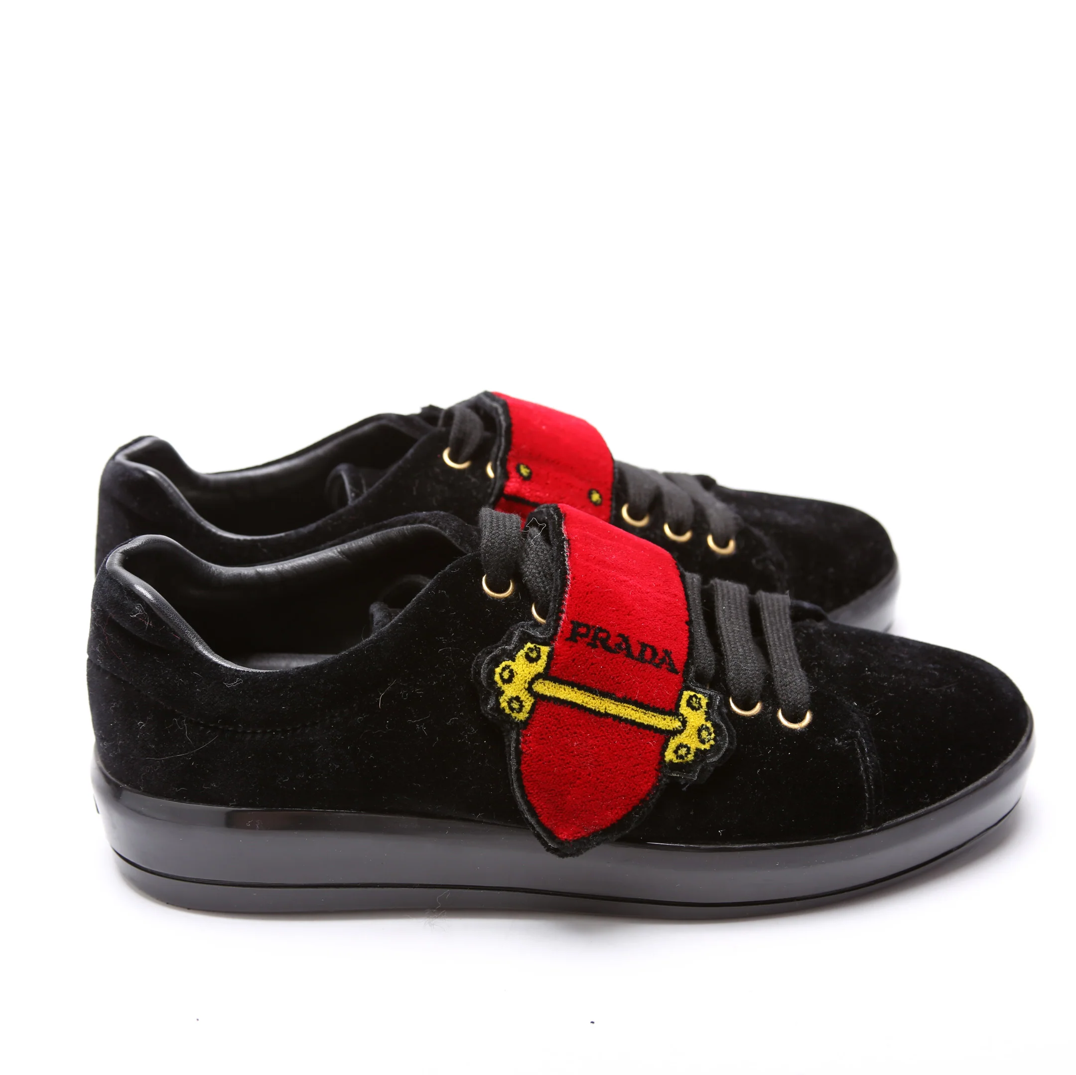 Velvet Logo Sneakers Size 38.5 - Image 3