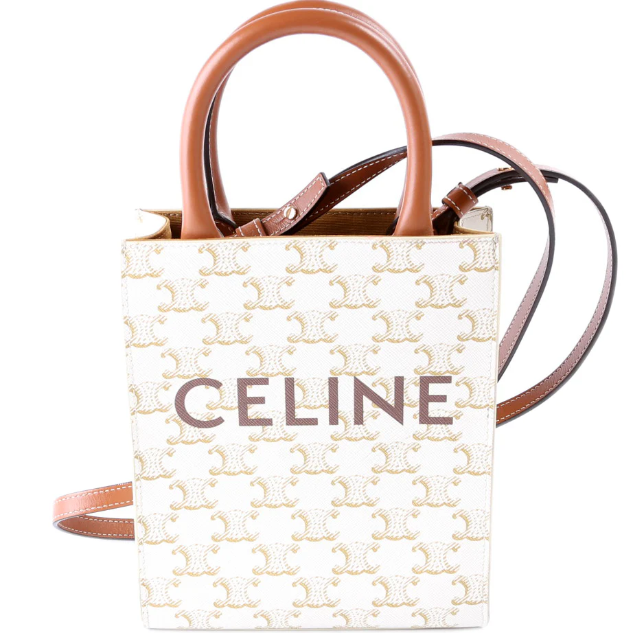 Vertical Cabas Mini Triomphe Canvas Cream