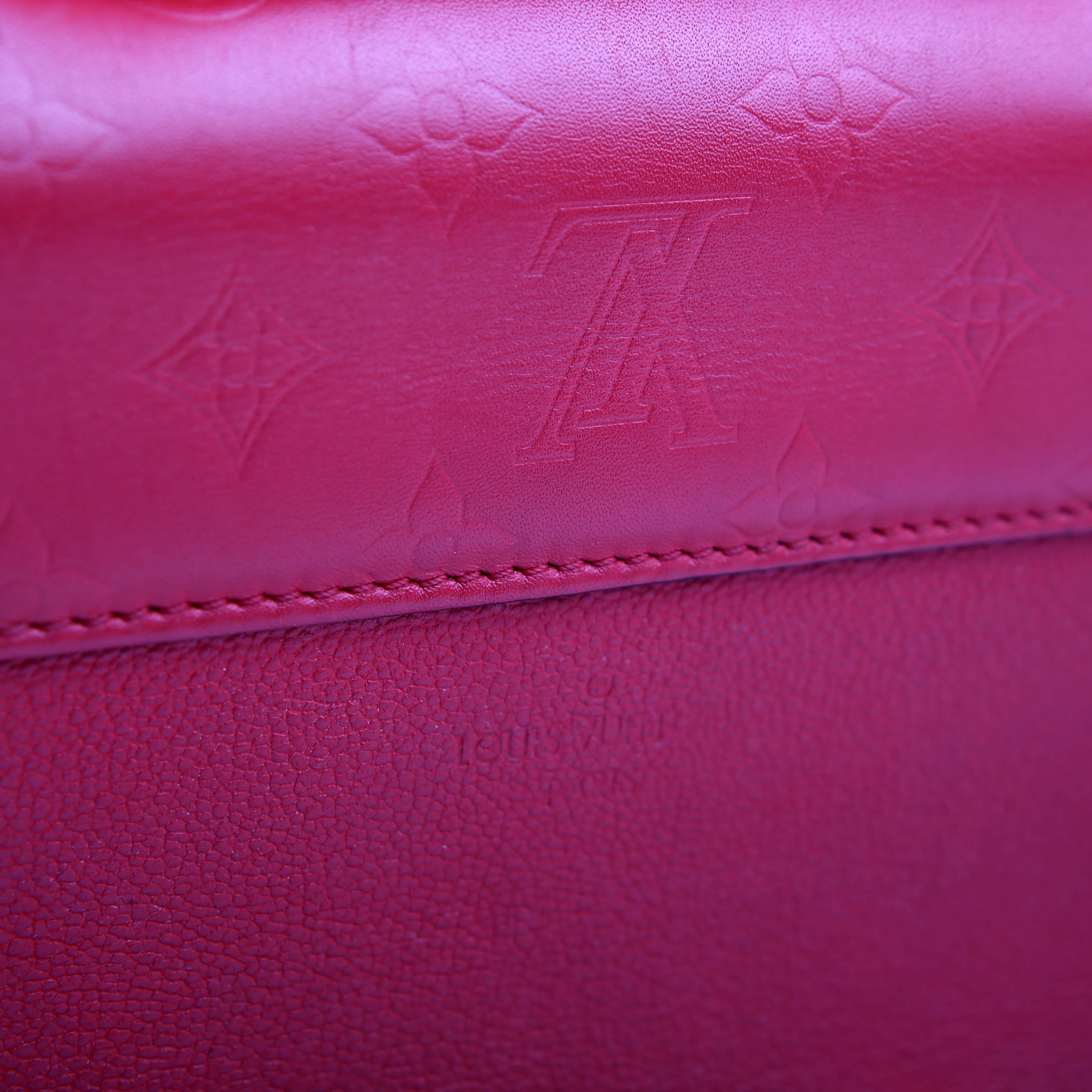 Very Chain Bag Leather Red - Image 12
