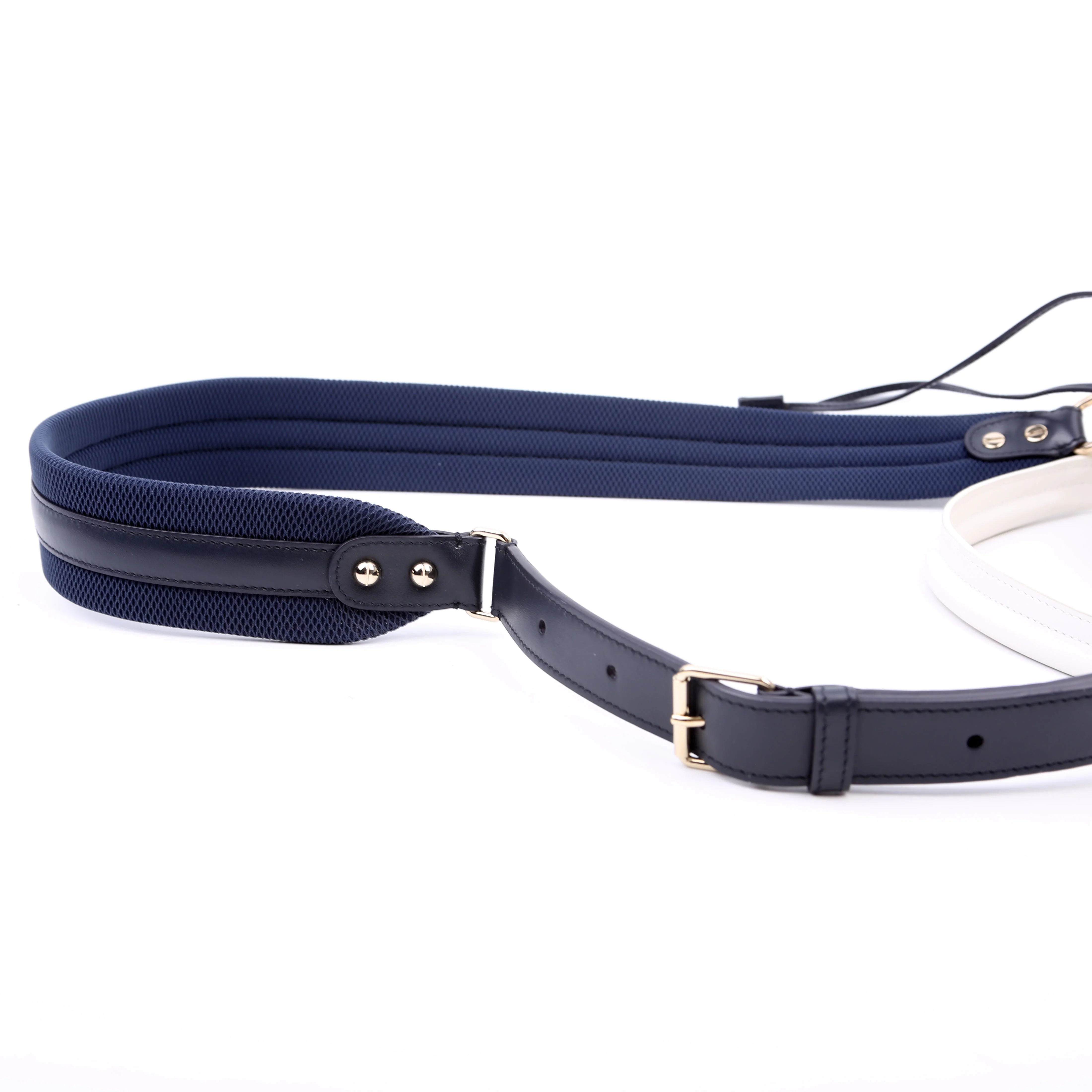 Vibe Bucket Bag Calfskin Small White/Navy - Image 10