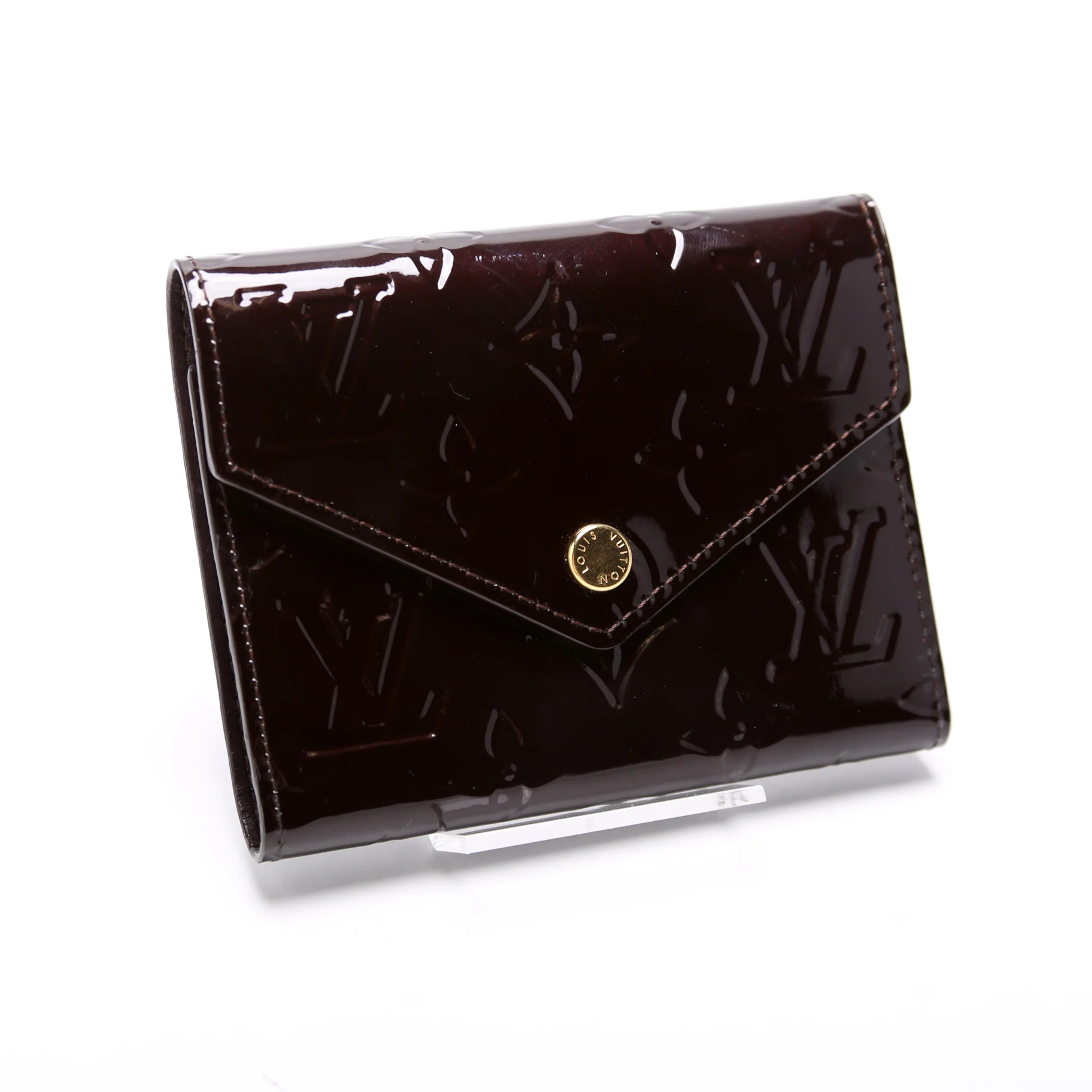 Victorine Wallet Vernis Burgundy - Image 2
