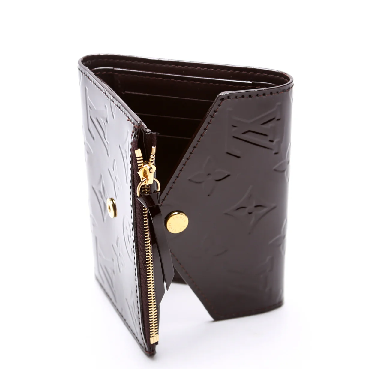 Victorine Wallet Vernis Burgundy - Image 6