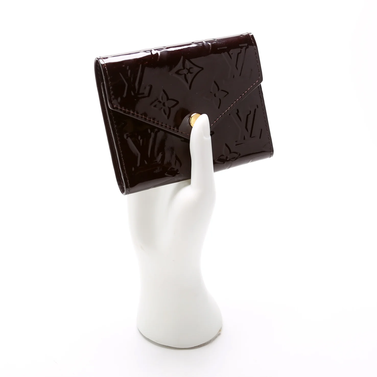 Victorine Wallet Vernis Burgundy - Image 9