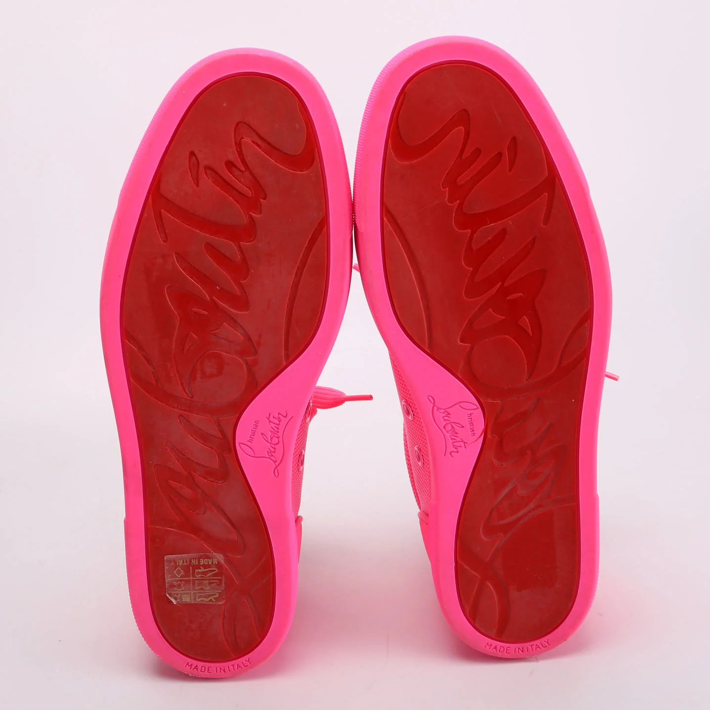 Vieira Mesh/ Leather Flat Sneakers Neon Pink Size 38.5 - Image 6
