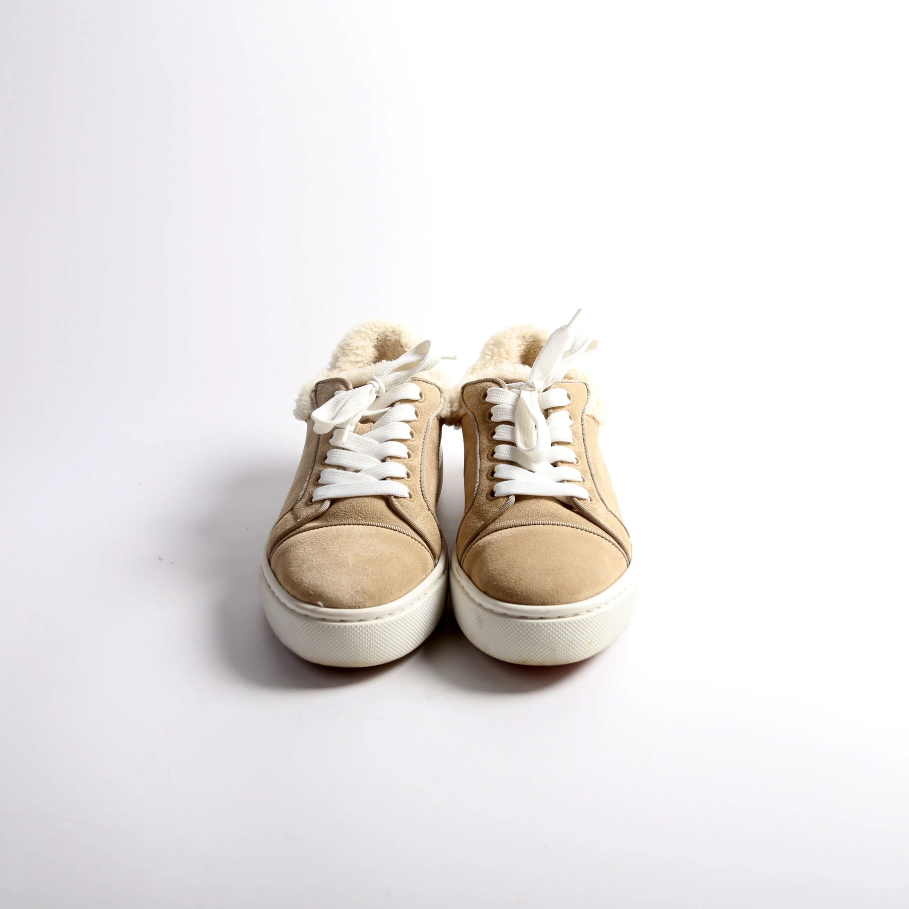 Vierissima Suede/Shearling Flat Sneakers Size 38 - Image 2