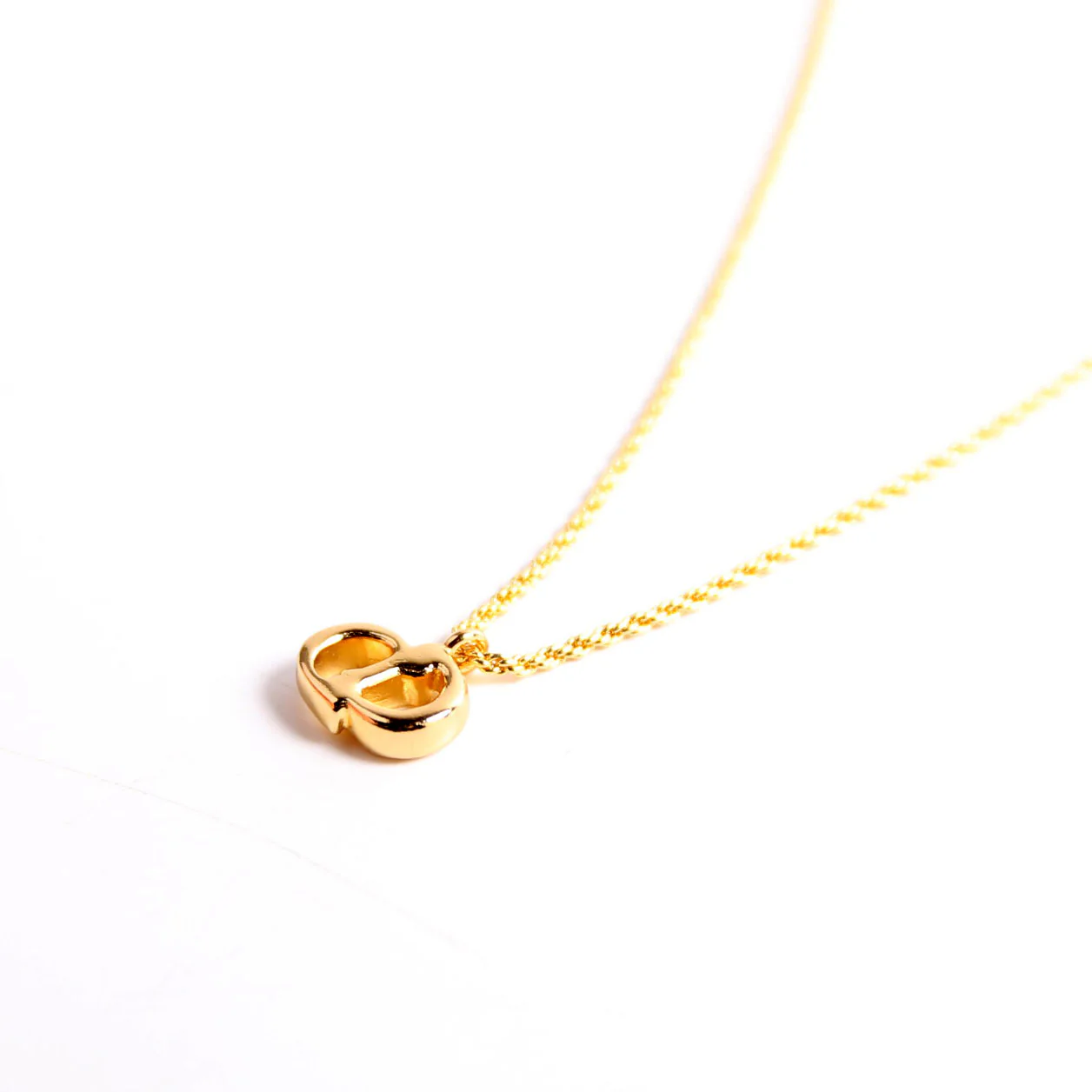 Vintage CD Pendant Necklace Gold - Image 4