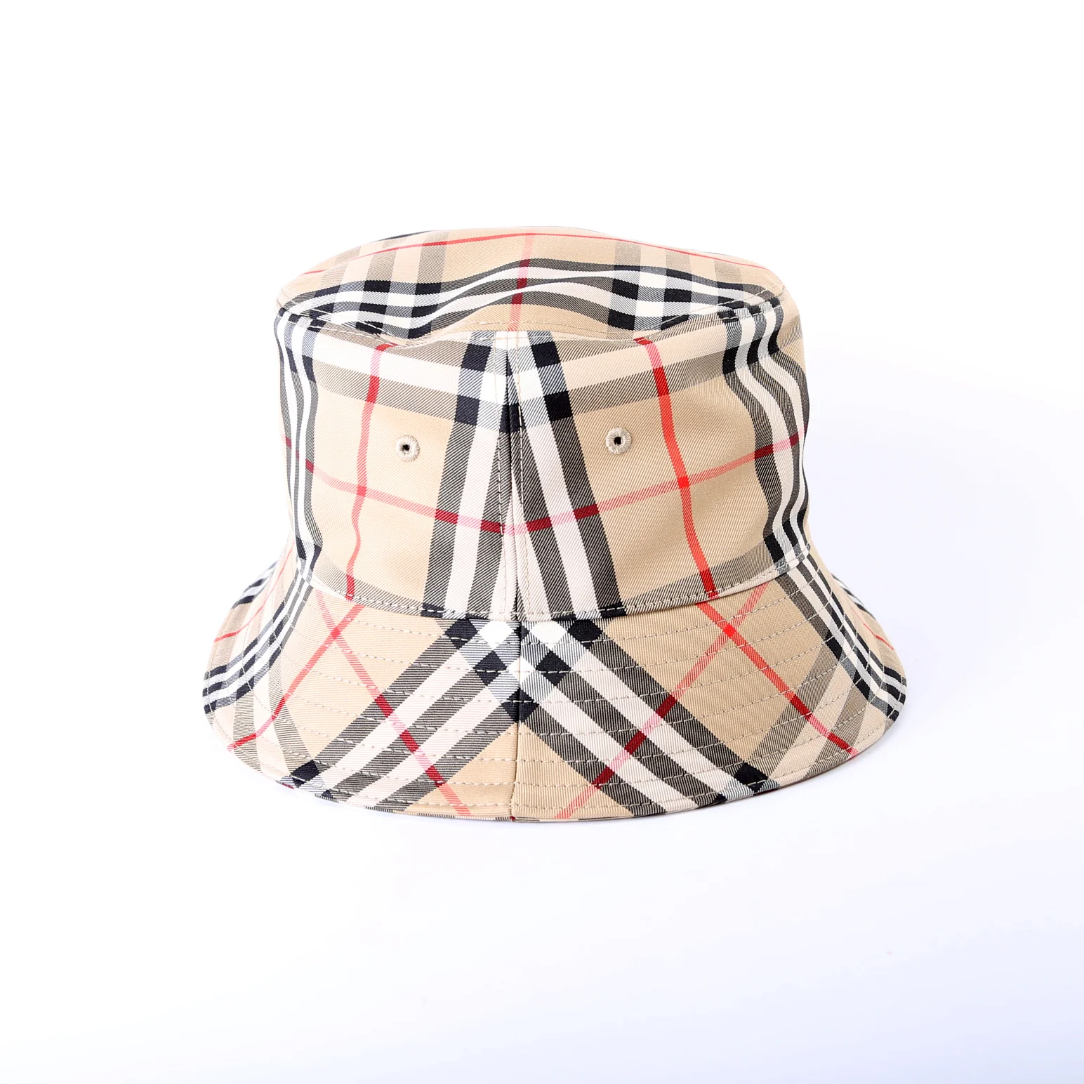 Vintage Check Bucket Hat Size Medium - Image 2