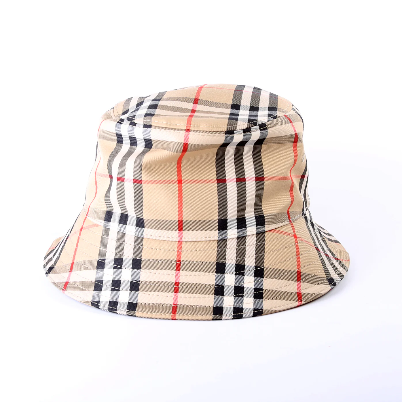 Vintage Check Bucket Hat Size Medium - Image 3