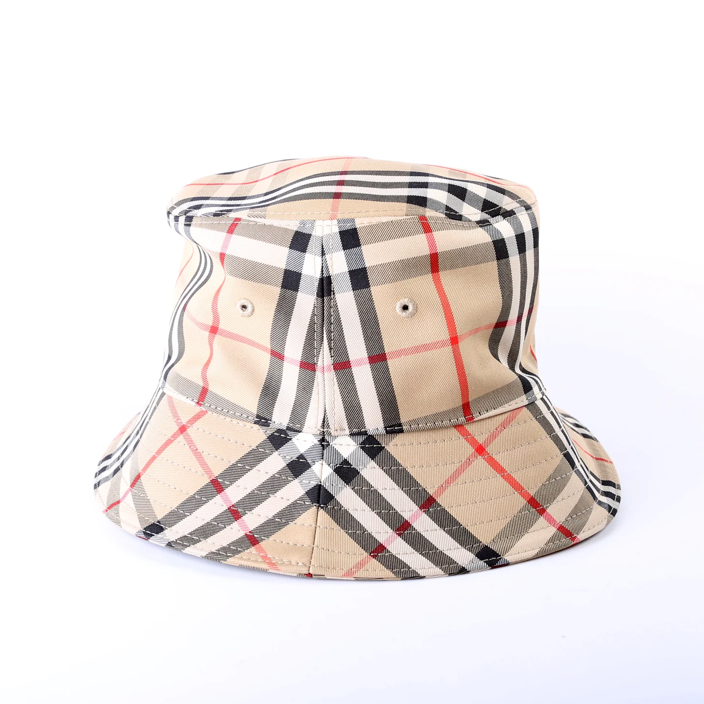 Vintage Check Bucket Hat Size Medium - Image 4