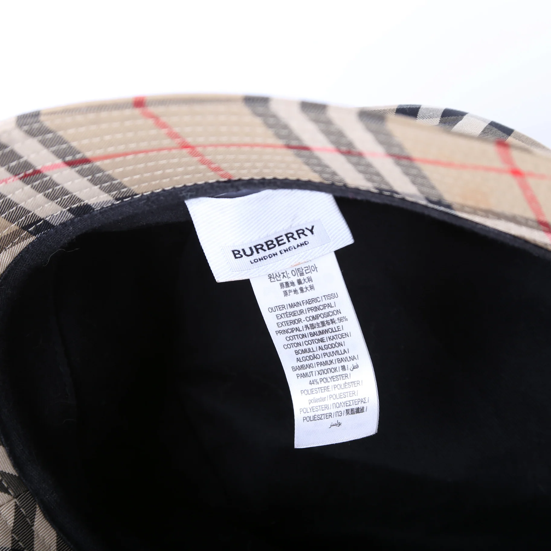 Vintage Check Bucket Hat Size Medium - Image 6