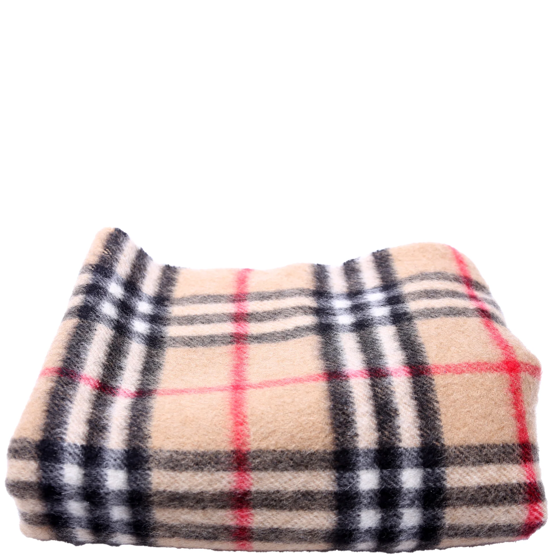 Vintage Check Fringe Cashmere Scarf