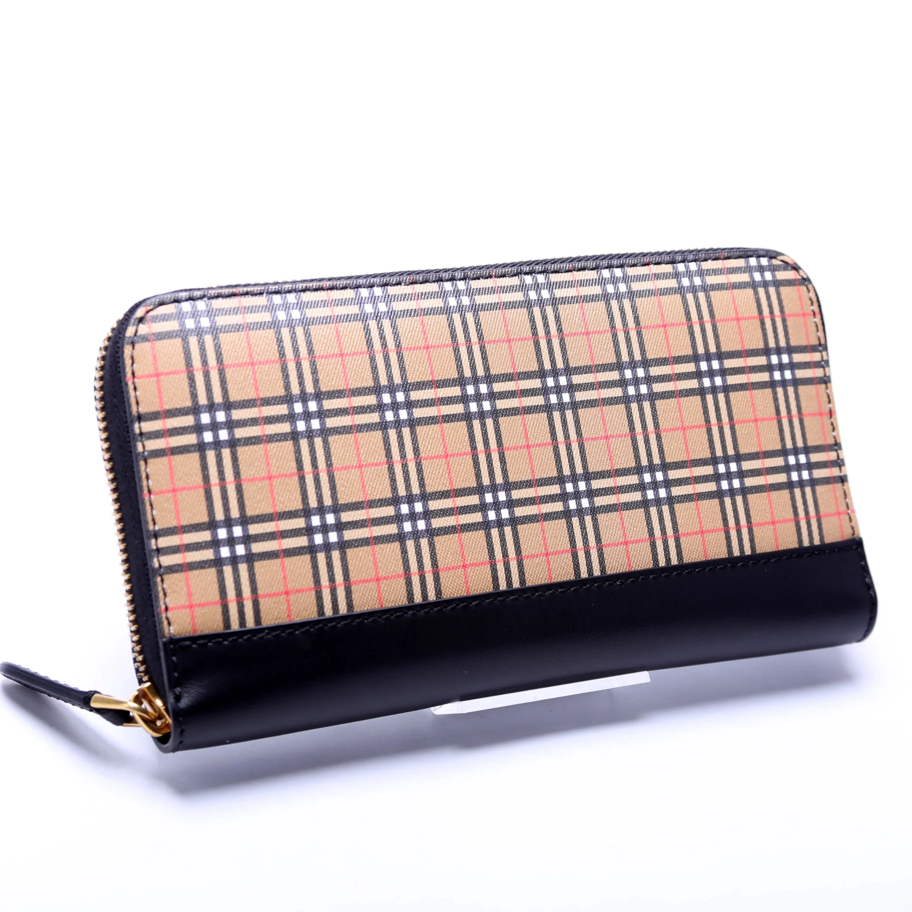 Vintage Check Zip Around Wallet - Image 2