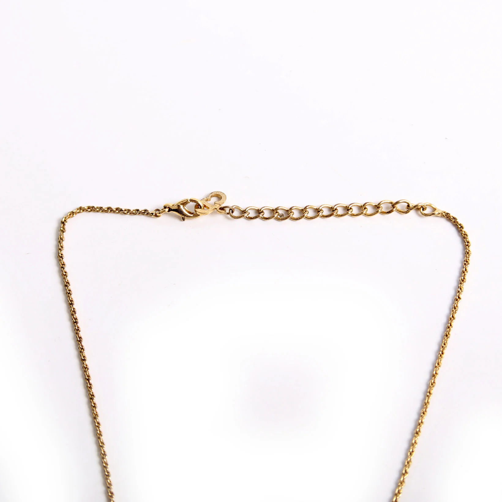 Vintage Circle CD Pendant Necklace Gold - Image 3