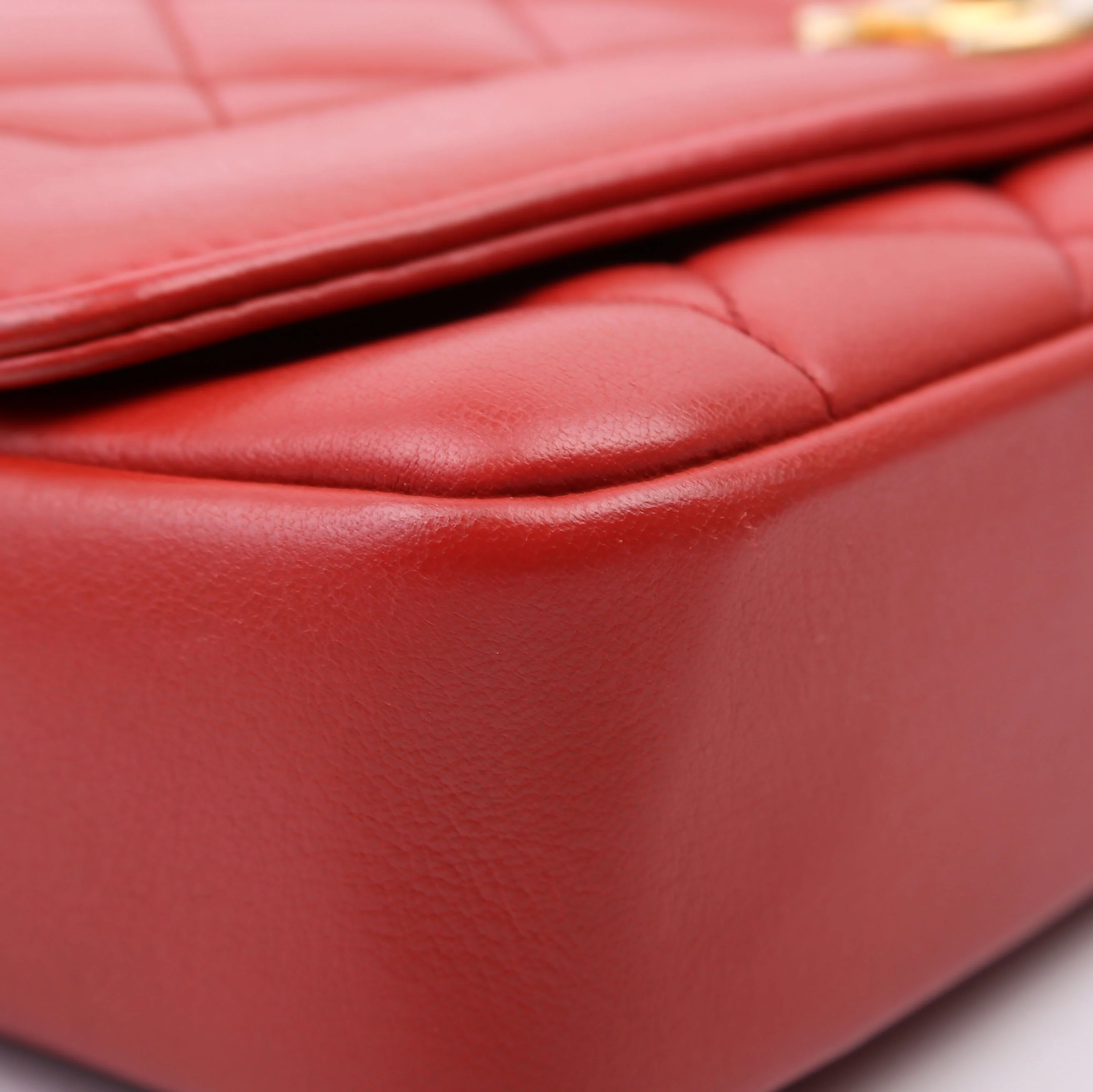 Vintage Flap Bag Medium Lambskin 20M Red - Image 5