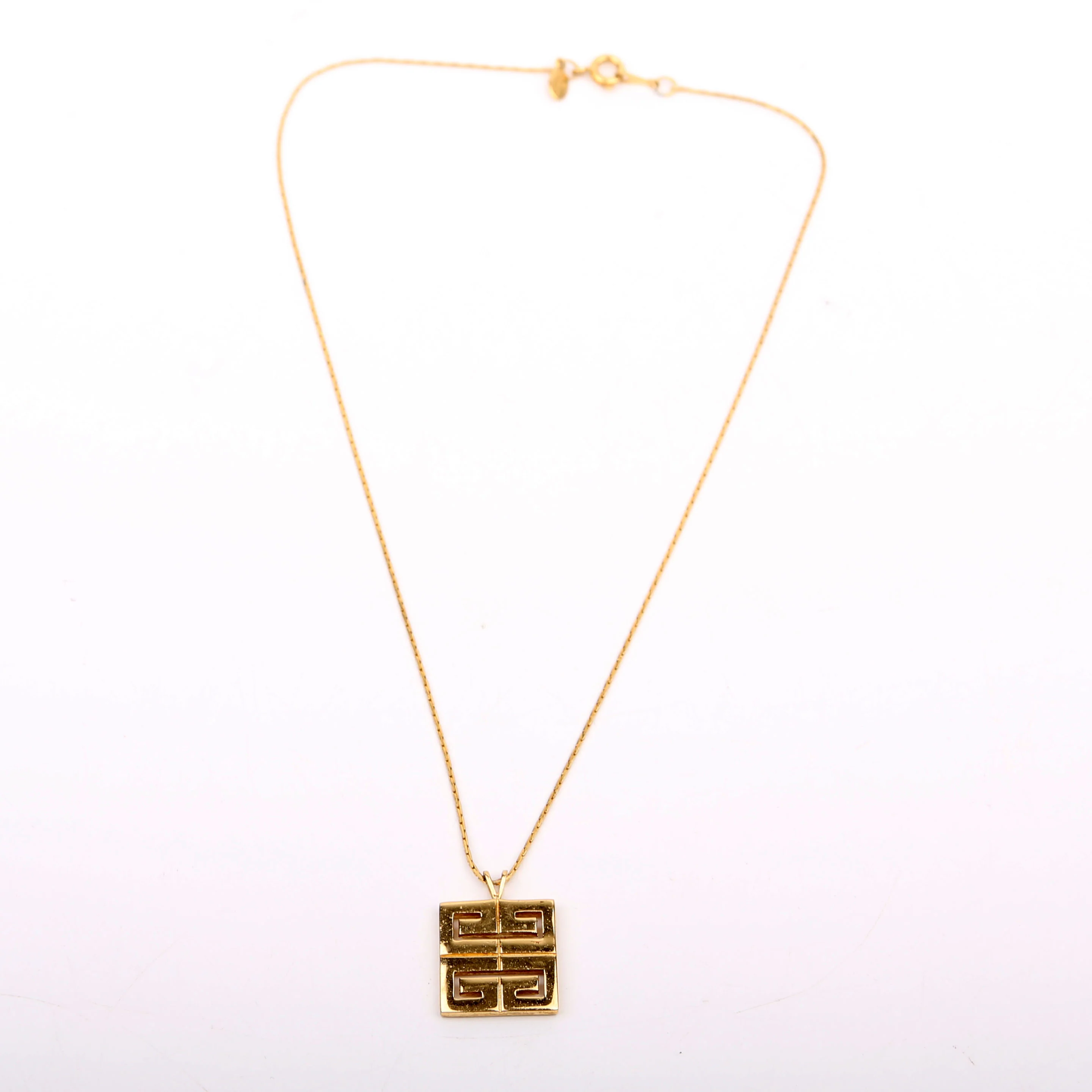 Vintage Logo Pendant Necklace Gold - Image 2