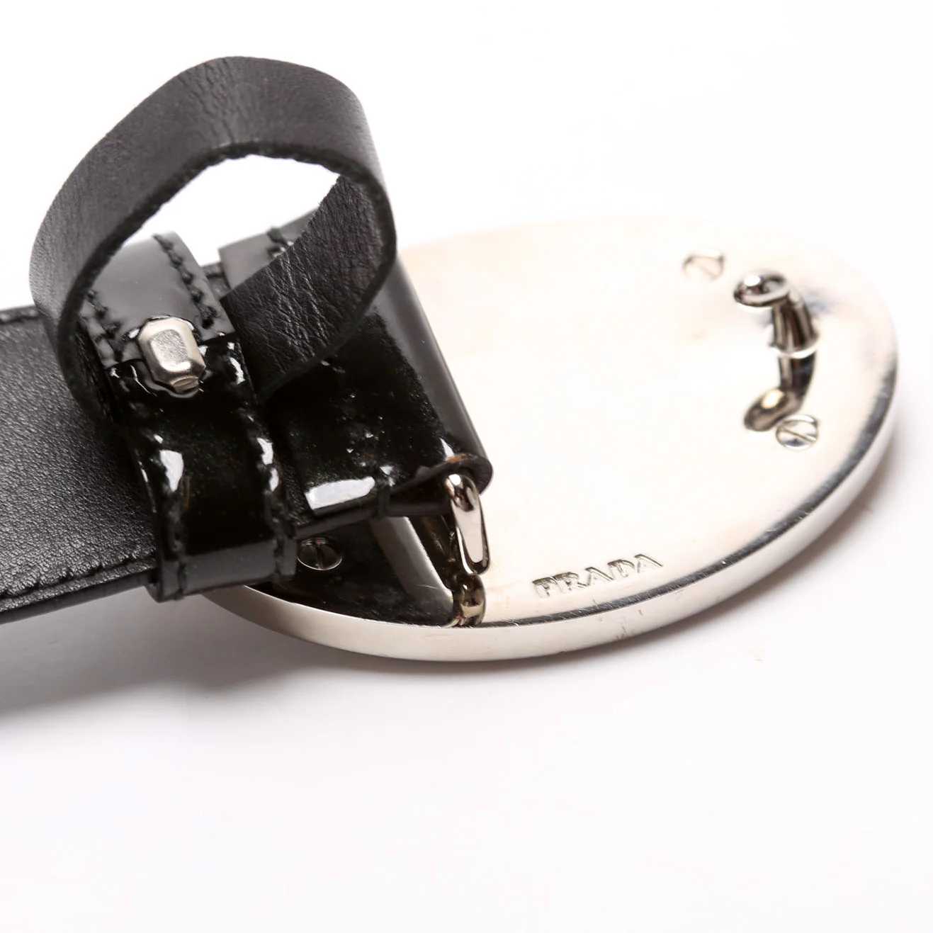 Vintage Patent Belt Size 90/36 Black - Image 4