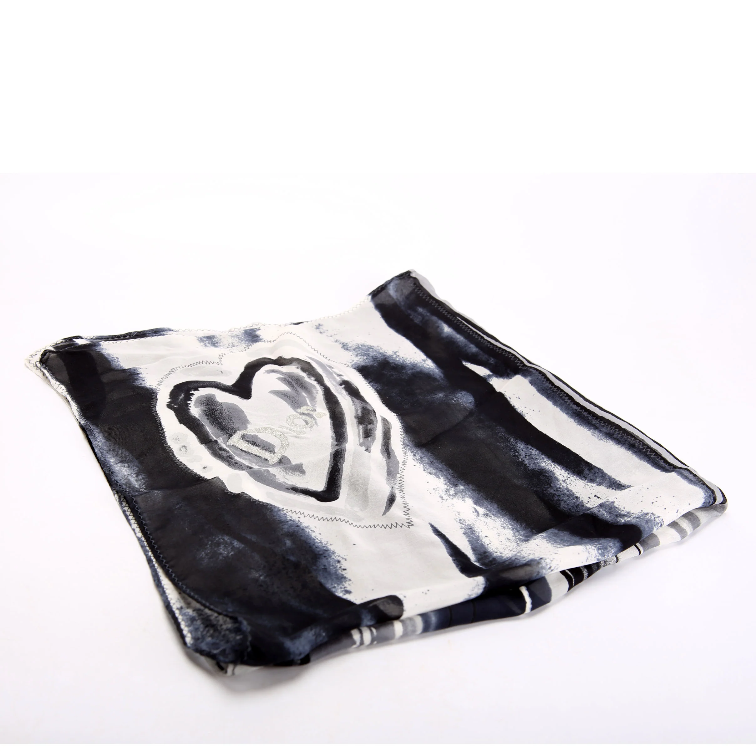 Vintage Square Silk 65CM Scarf Grey - Image 4