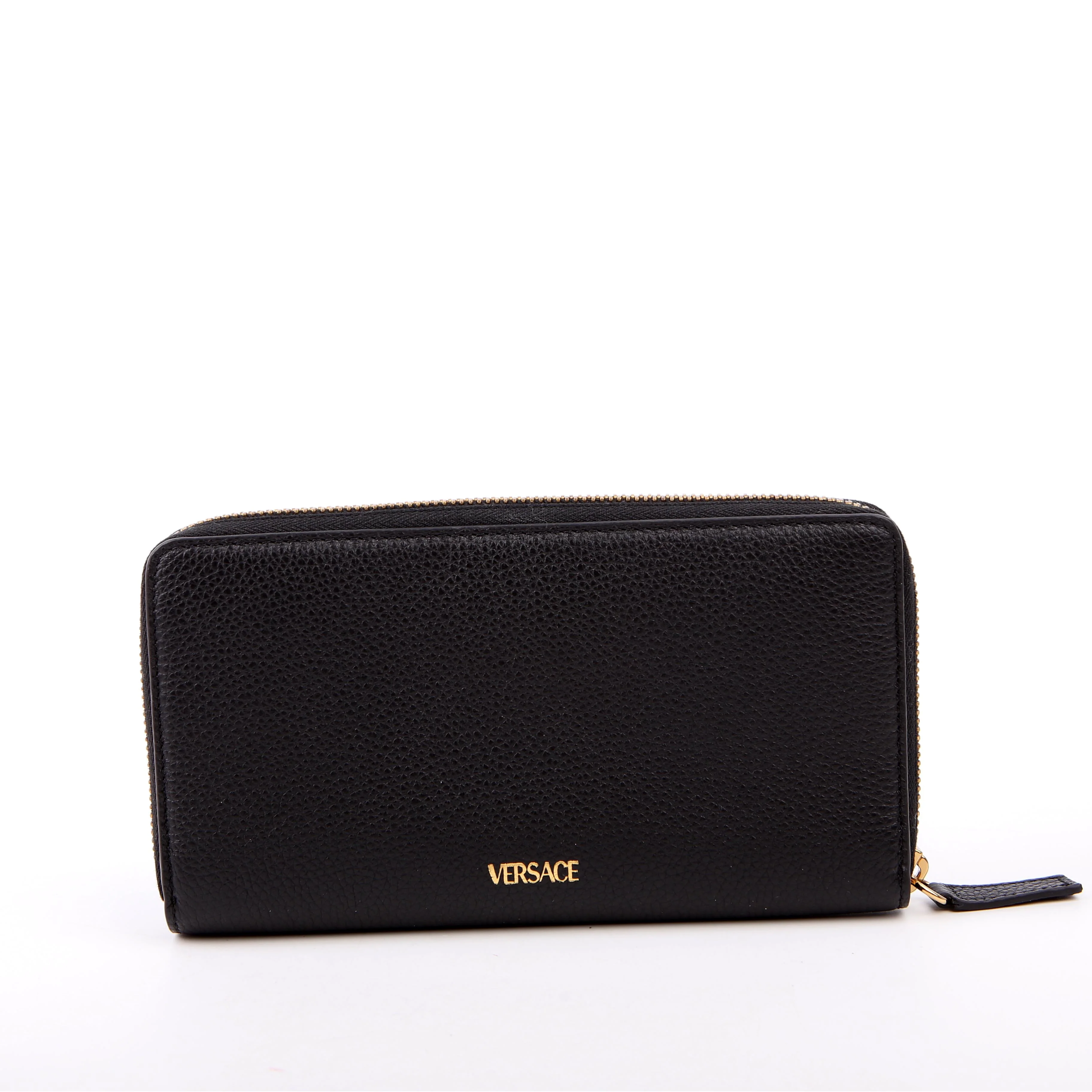 Virtus Leather Zip Around Long Wallet Black - Image 3