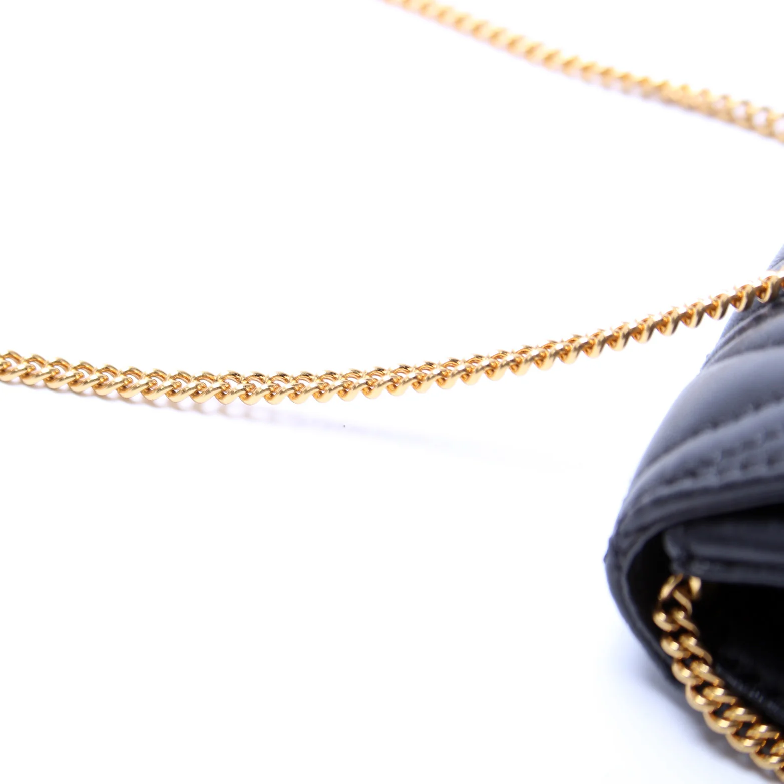 Virtus Quilted Leather Chain Bag Black - Image 6