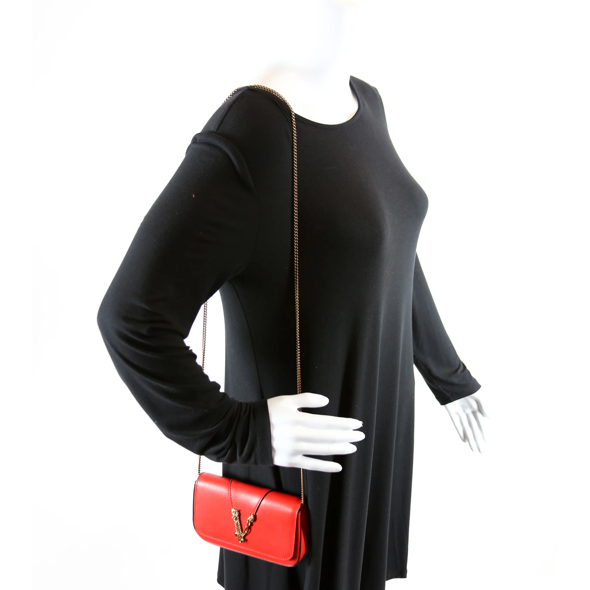 Virtus V Mini Chain Bag Red - Image 11