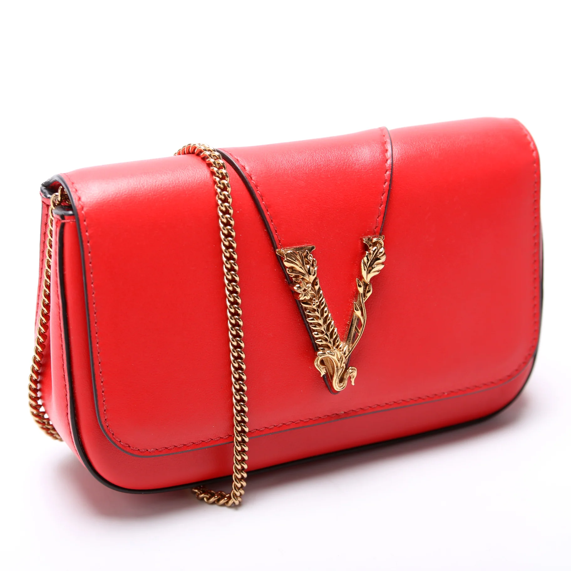 Virtus V Mini Chain Bag Red - Image 2
