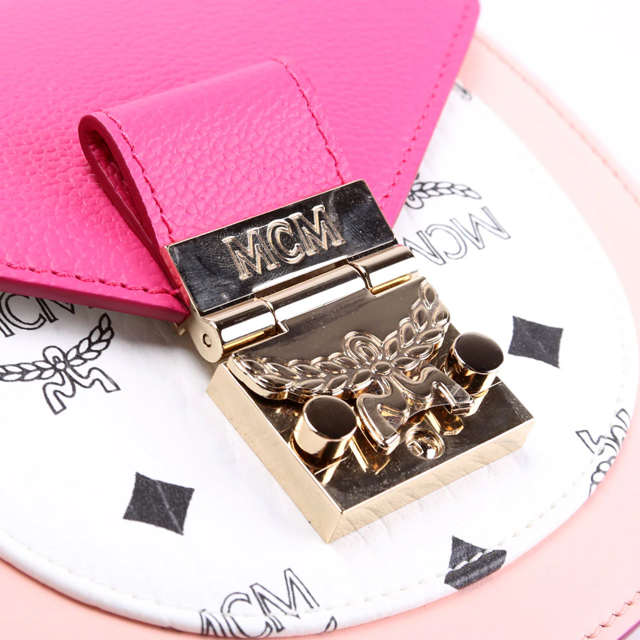 Visetos Patricia Shoulder Small Pink/White - Image 6