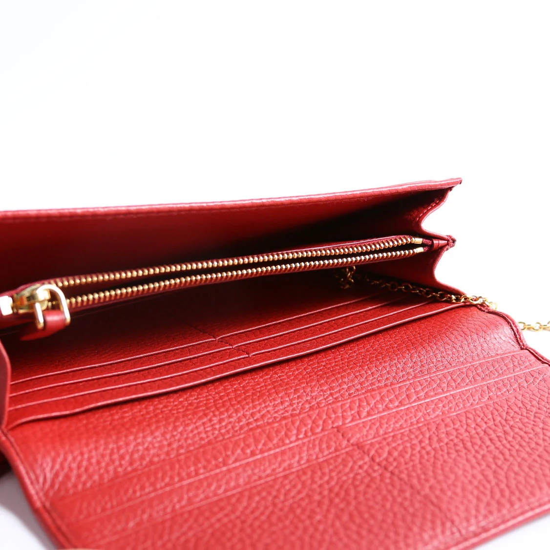 Vitello Daino Chain Wallet 1MH132 Red - Image 11