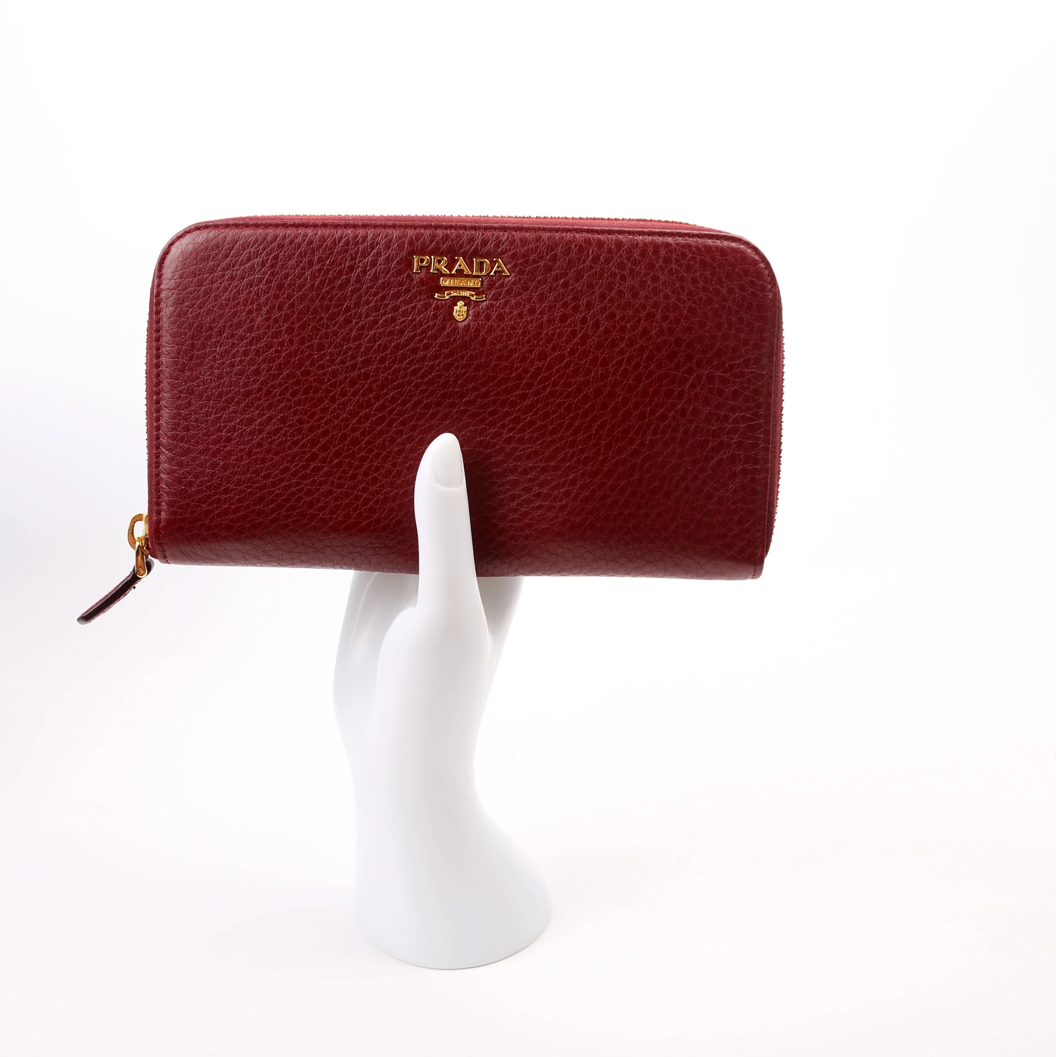 Vitello Daino Continental Zip Around Wallet Red - Image 12