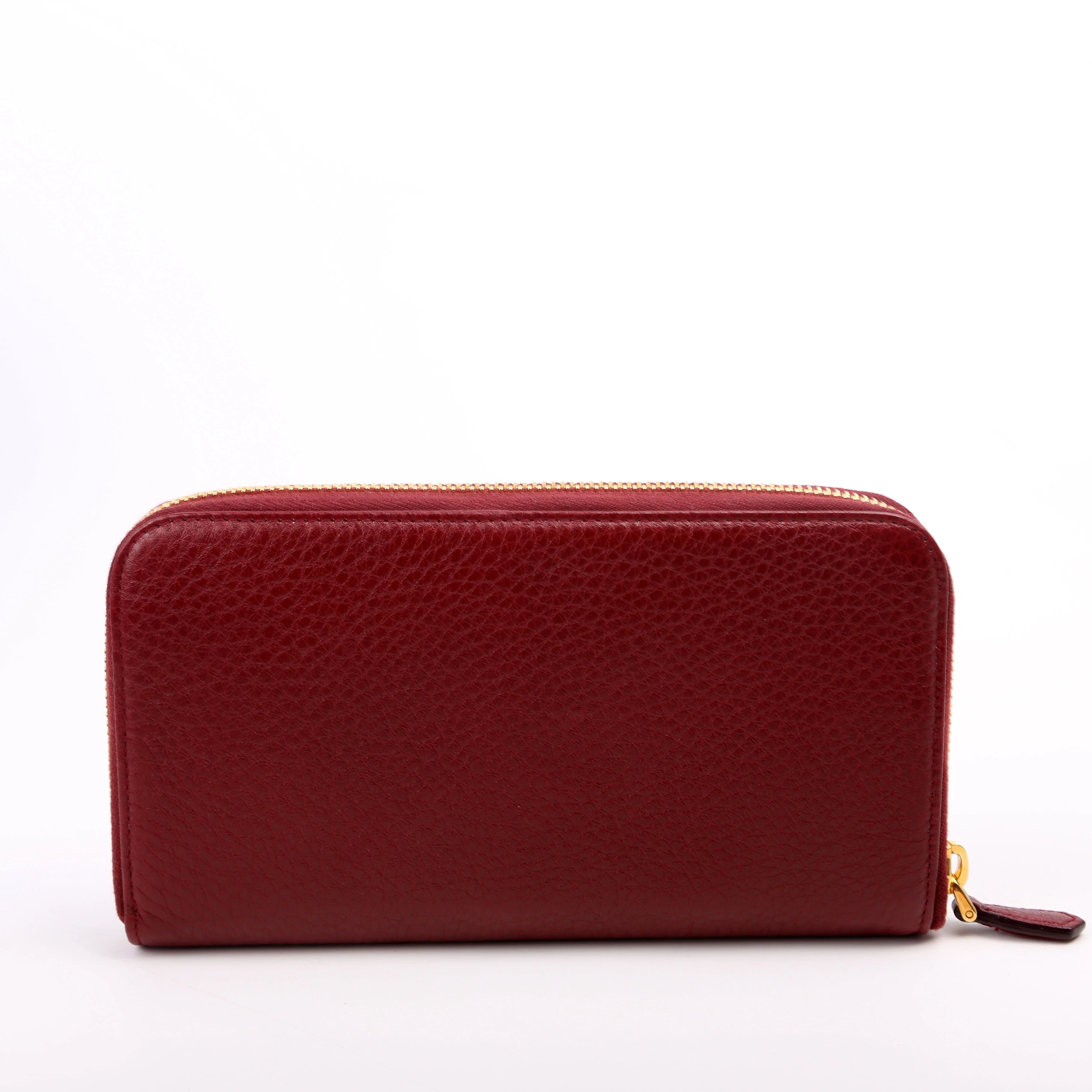 Vitello Daino Continental Zip Around Wallet Red - Image 3
