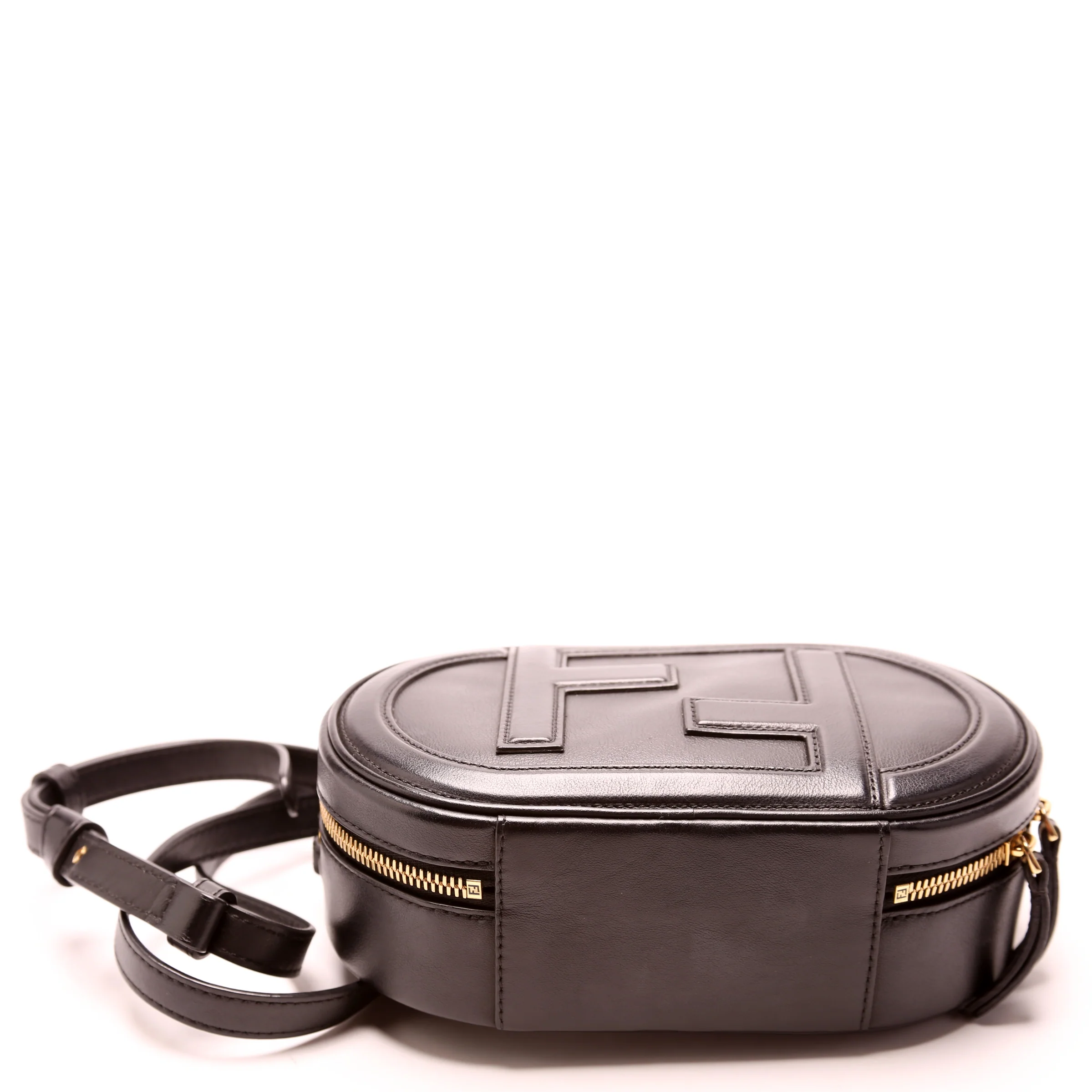 Vitello Grace Leather O'Lock Mini Camera Case Black - Image 4
