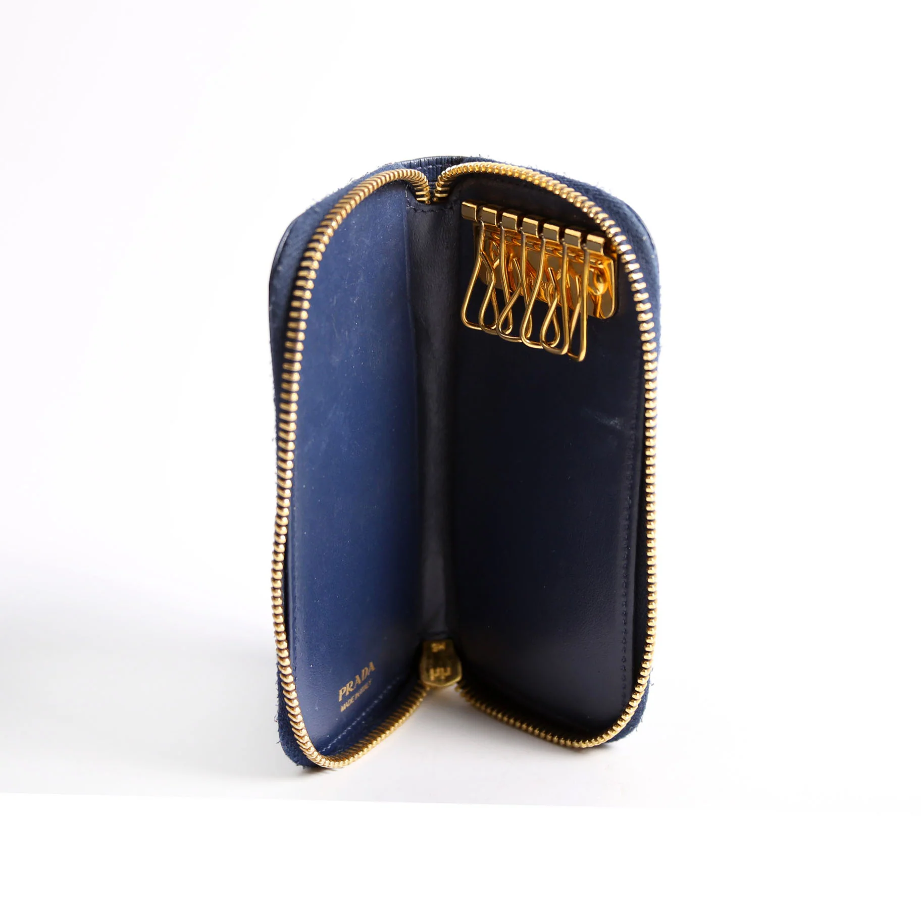 Vitello Move Zip Around Key Holder Blue - Image 12