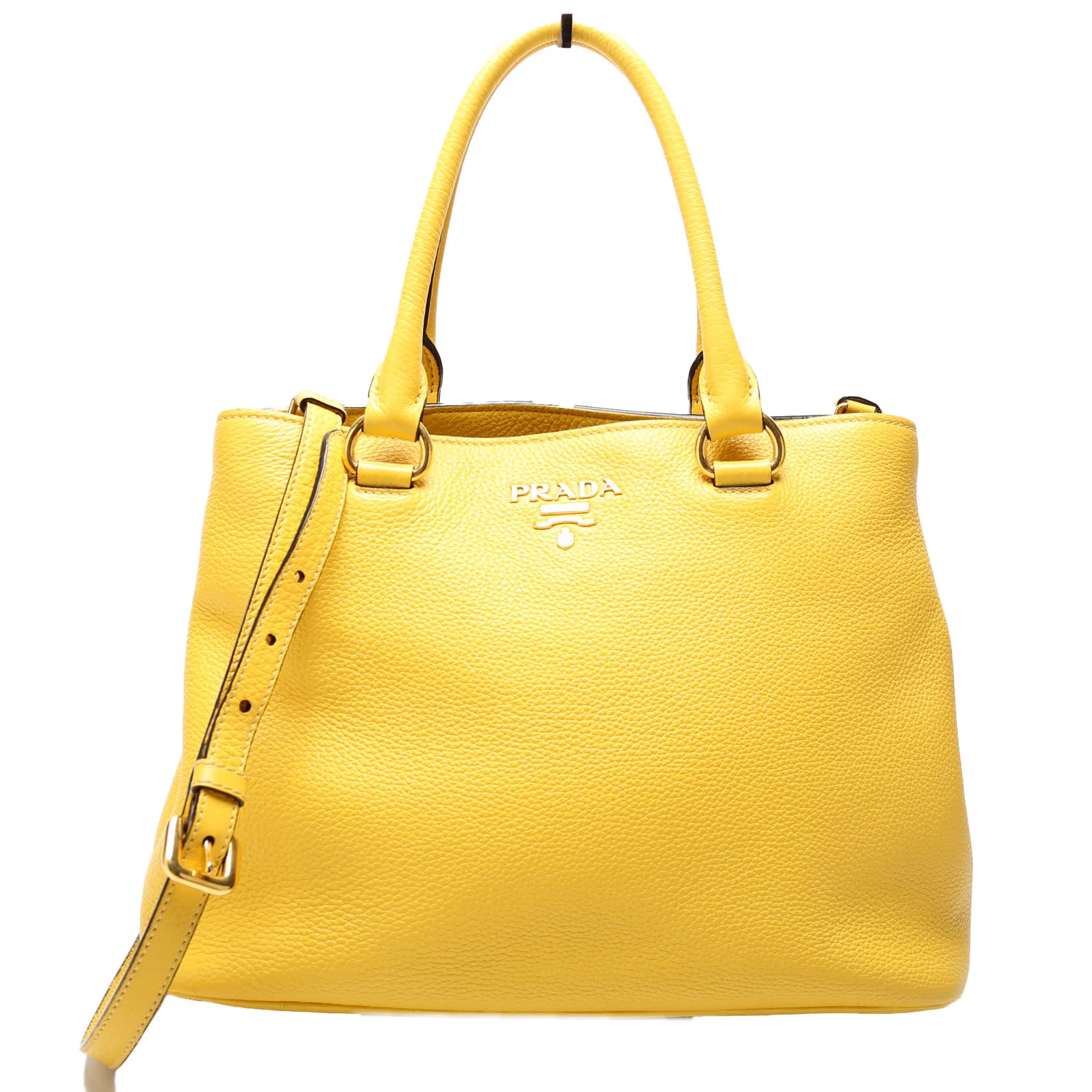 Vitello Phenix Double Tote Yellow/Gold