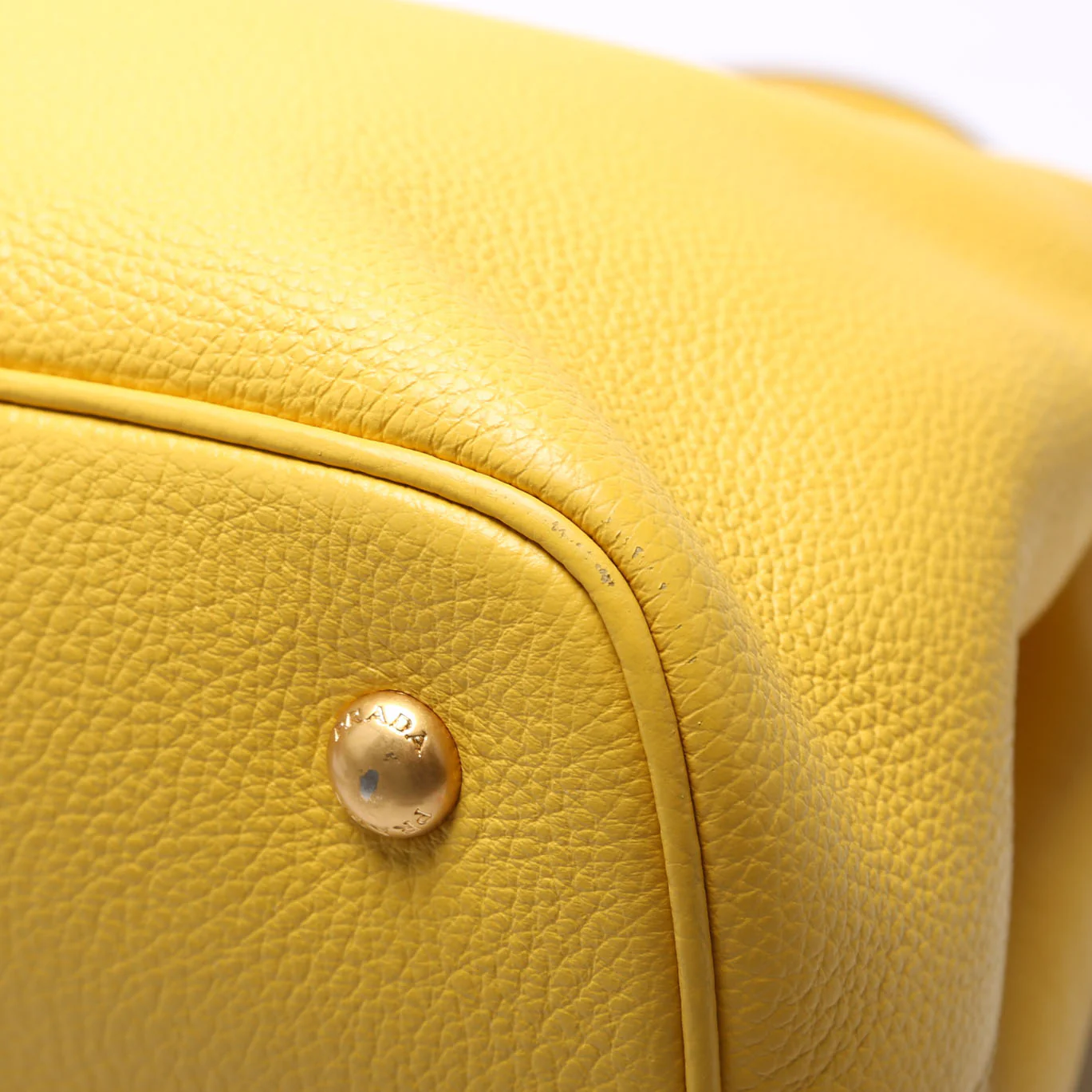Vitello Phenix Double Tote Yellow/Gold - Image 6