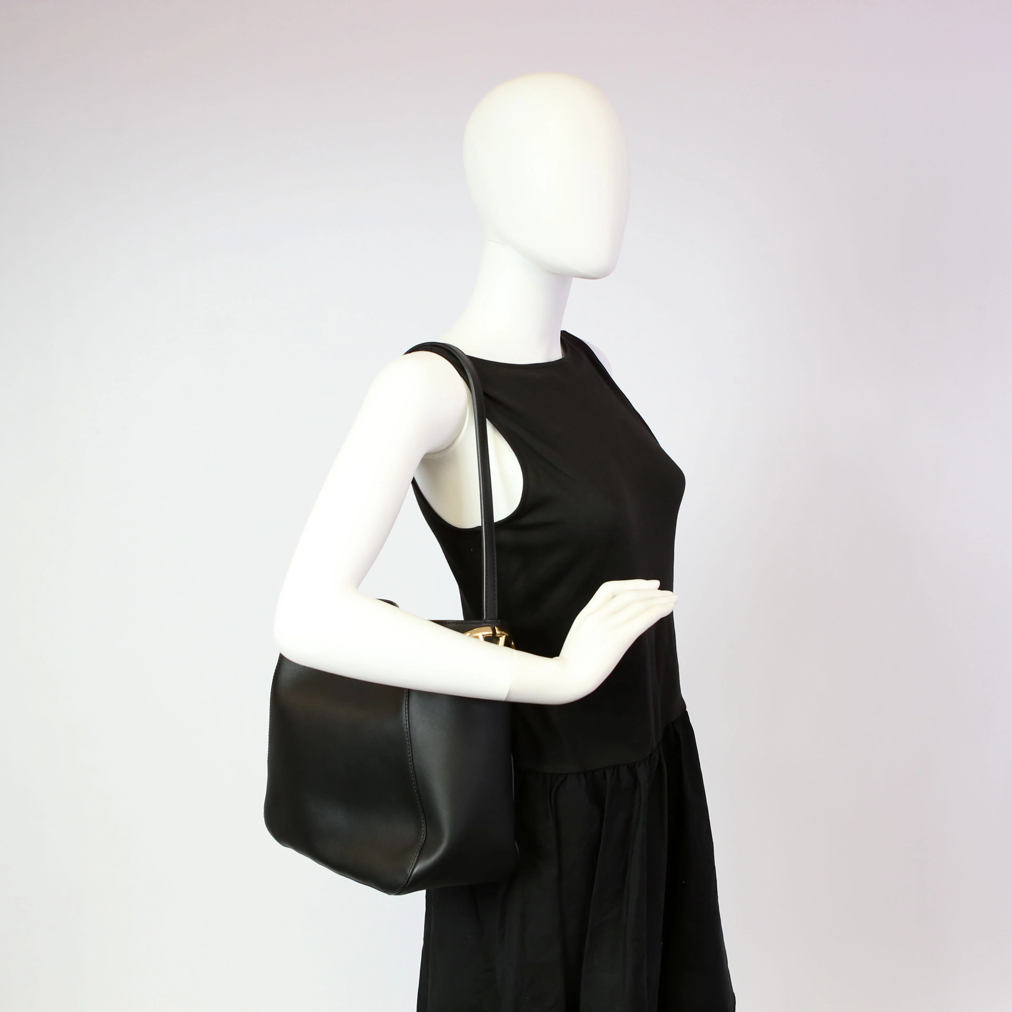 Vlogo Side Bucket Bag Black - Image 13
