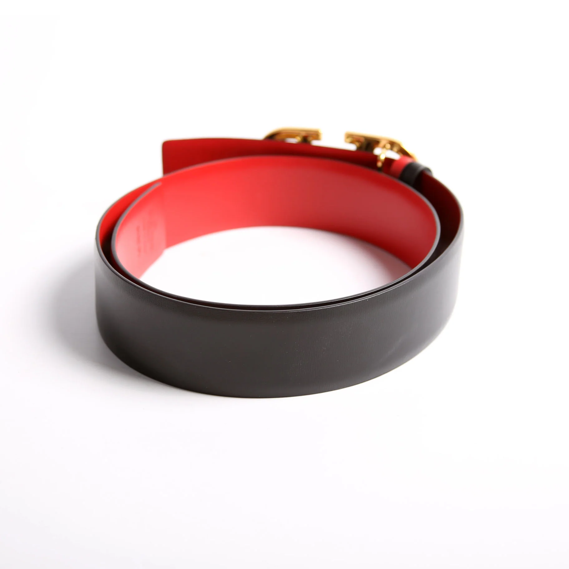 VLogo Signature 40MM Reverse Leather Size 80/32 Black/Red - Image 3