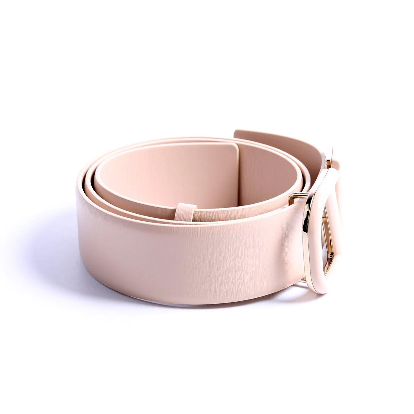 VLogo Thin Leather Belt Size 85/34 Beige - Image 4